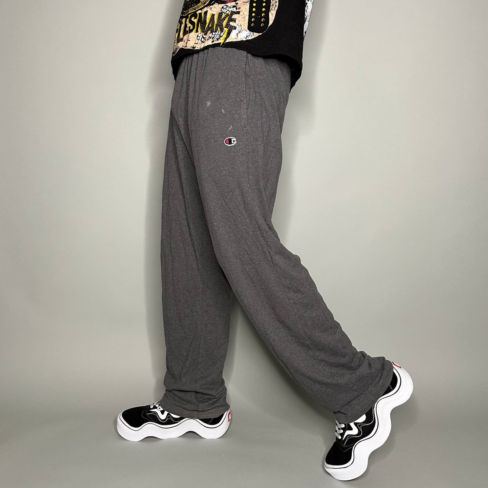 Champion ECO AUTHENTIC sweatpants, men's size L cotton black type Vintage Second Hand