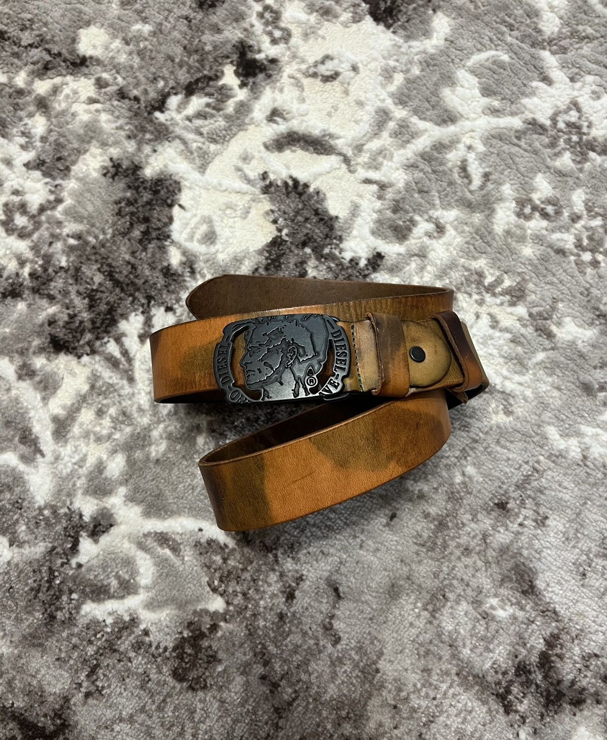 Diesel Vintage DIESEL Y2k Avant garde hype Leather Belt Size ONE SIZE - 1 Thumbnail