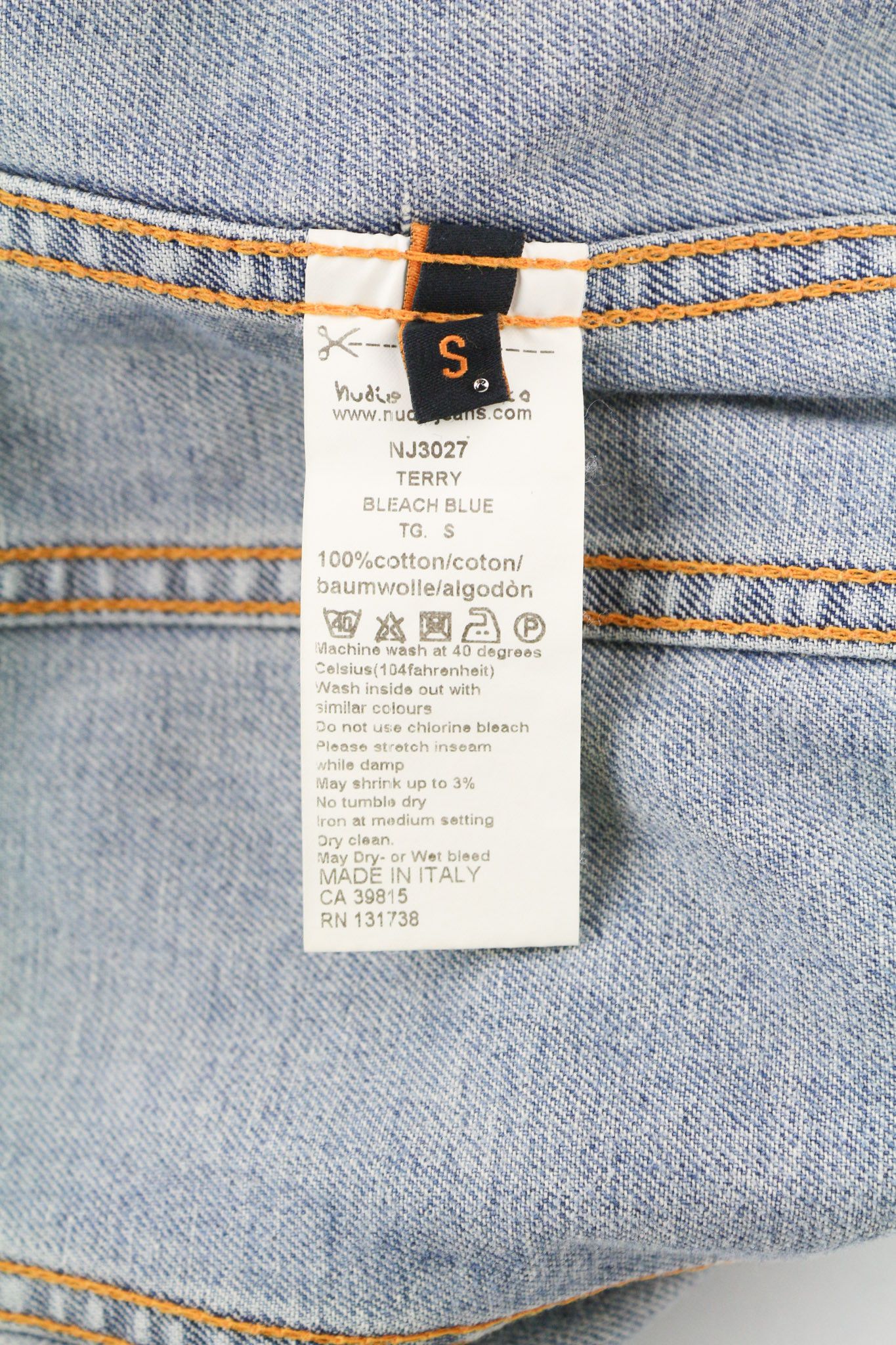 Nudie Jeans TERRY S Denim Bleach Washed Cotton Buttoned Jacket 80760 Size US S / EU 44-46 / 1 - 6 Thumbnail