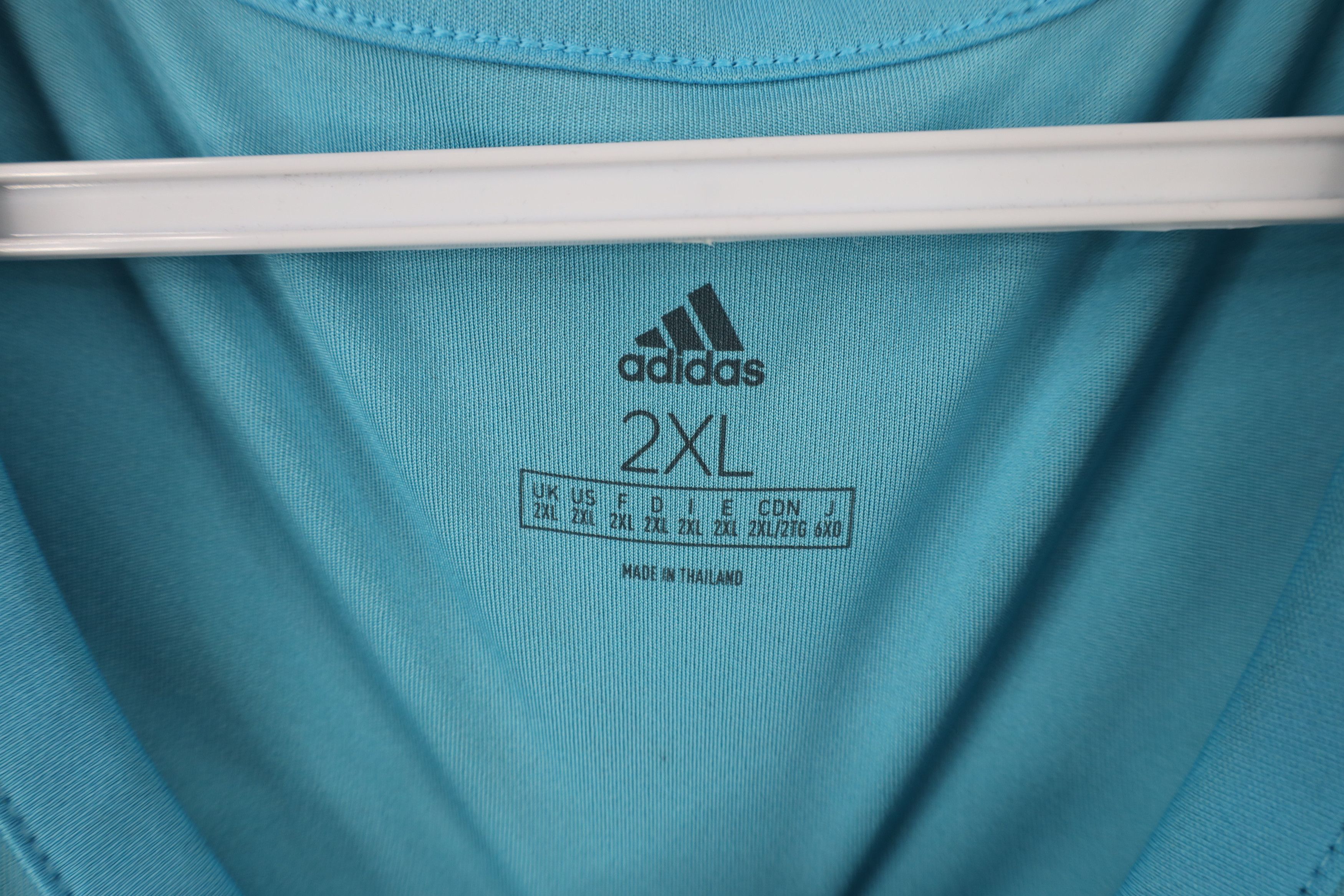 Adidas × Vintage Adidas Aeroready Spell Out Tank Top T-Shirt Blue Gym Size US XXL / EU 58 / 5 - 10 Thumbnail