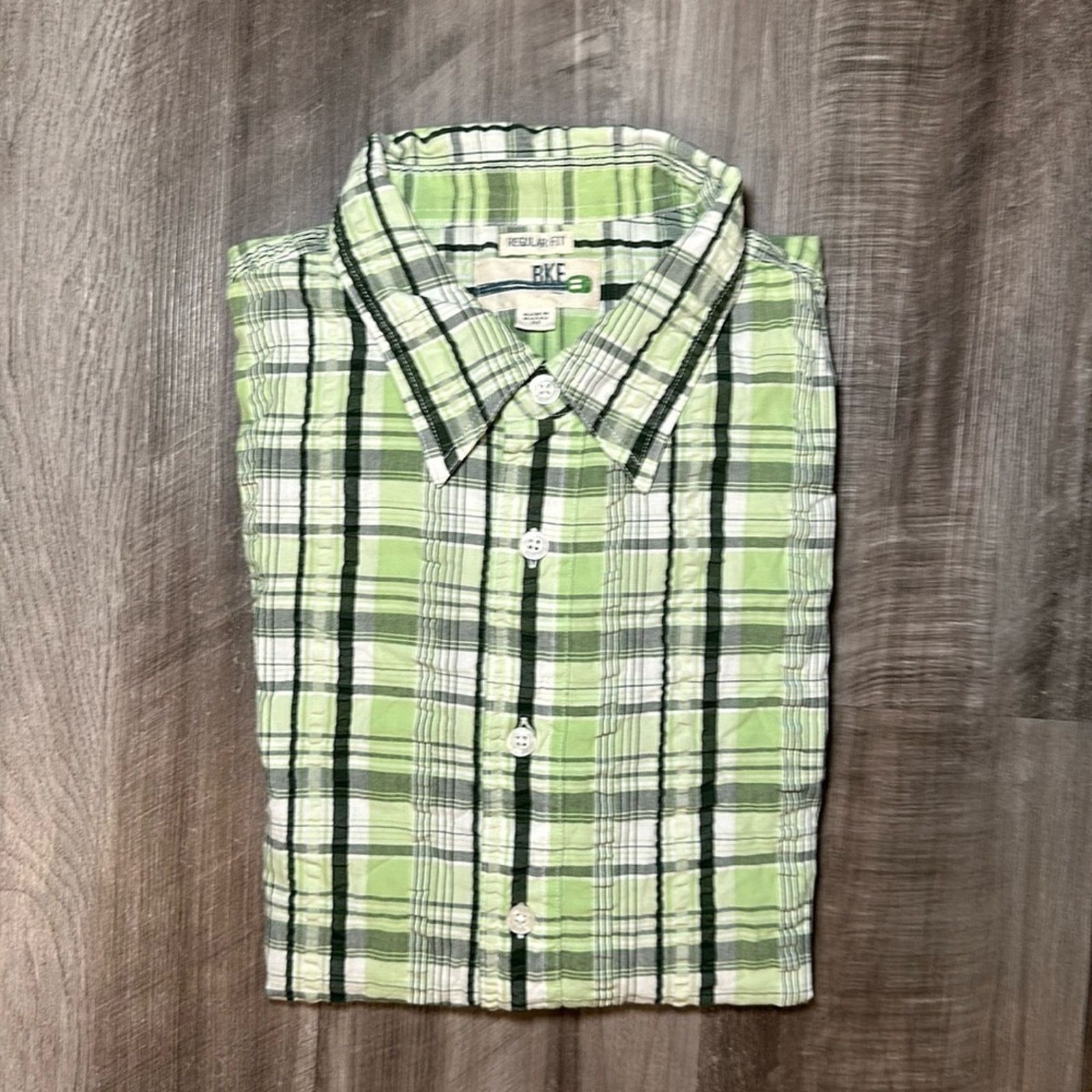 BKE BKE Regular Fit Seersucker Short Sleeve Button Down - Medium Size US M / EU 48-50 / 2 - 1 Thumbnail