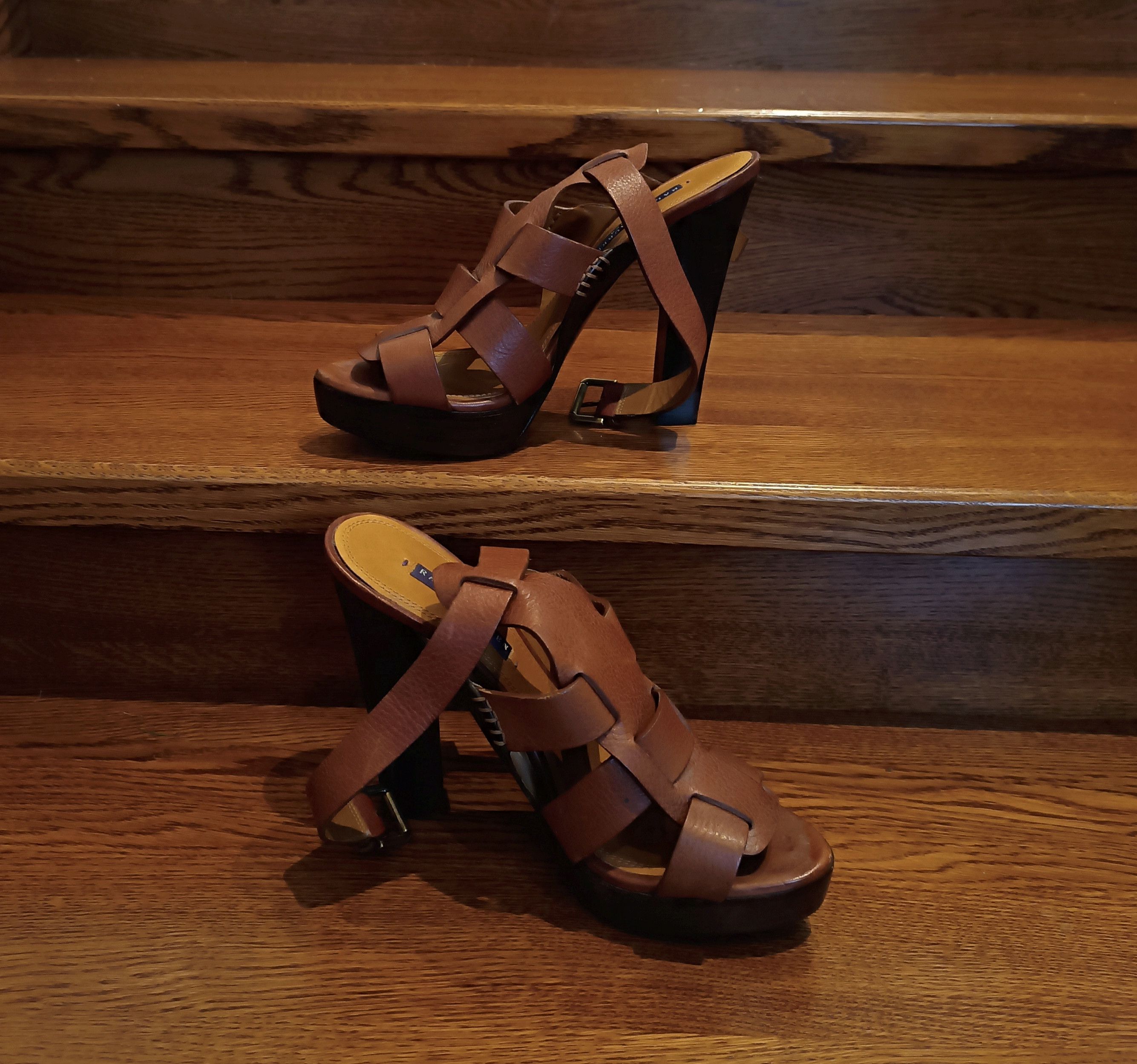 Leather × Ralph Lauren × Ralph Lauren Purple Label Polo Ralph Lauren Purple Label Vachetta Sandals Leather Size US 9.5 / IT 39.5 - 2 Thumbnail