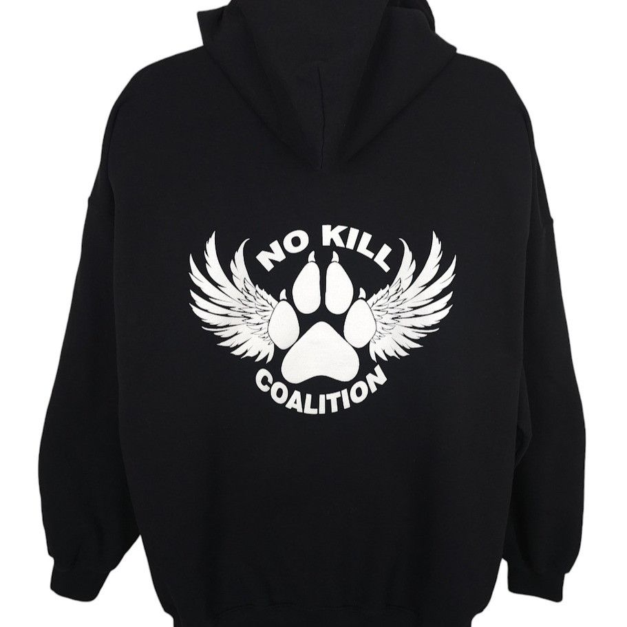 Gildan No Kill Coalition Sweatshirt Hoodie Mens Size 2XL Black Size US XXL / EU 58 / 5 - 1 Thumbnail