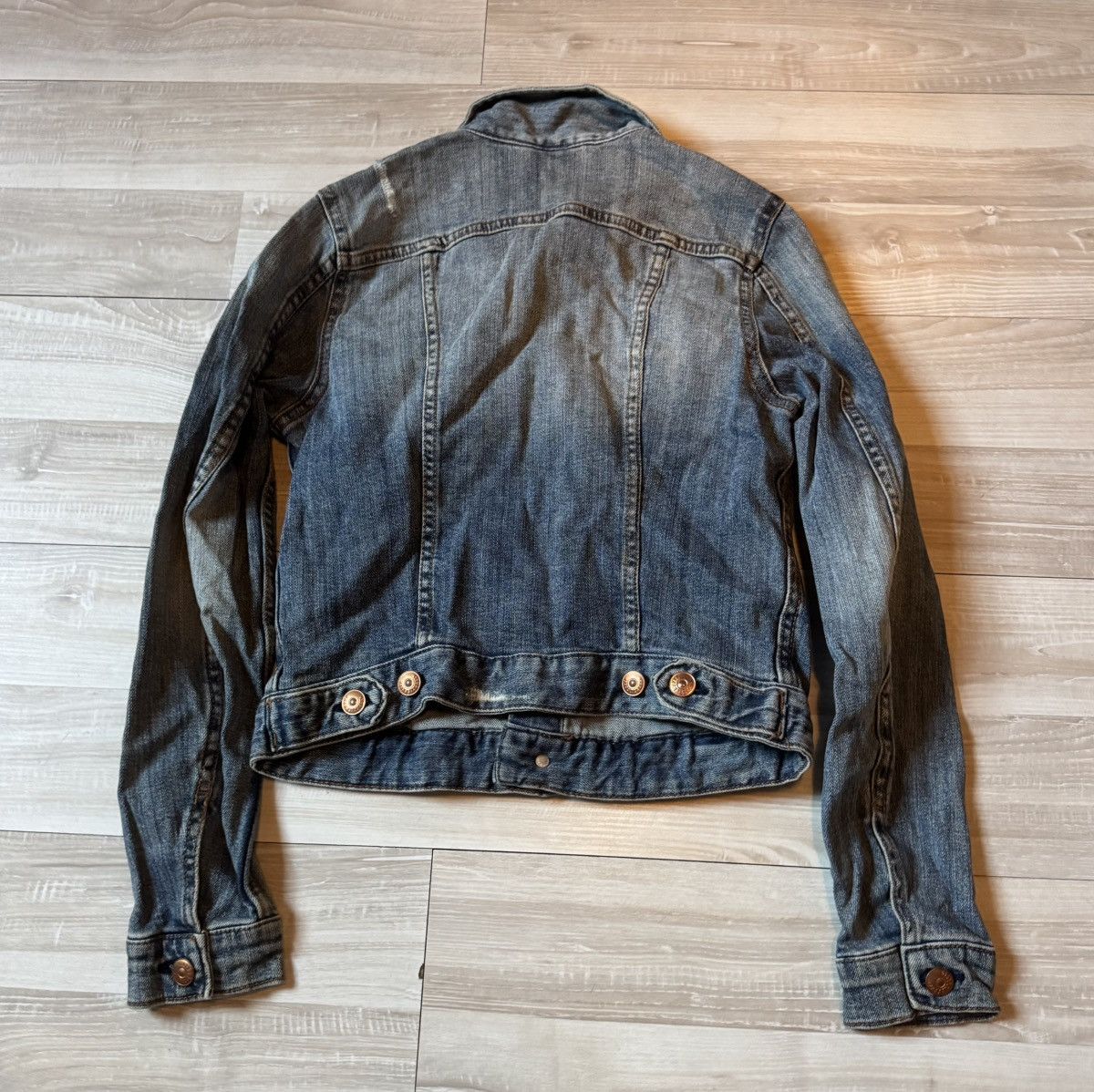 H&M Grunge Y2K H&M Slim Fit Denim Jacket Size XS / US 0-2 / IT 36-38 - 2 Thumbnail