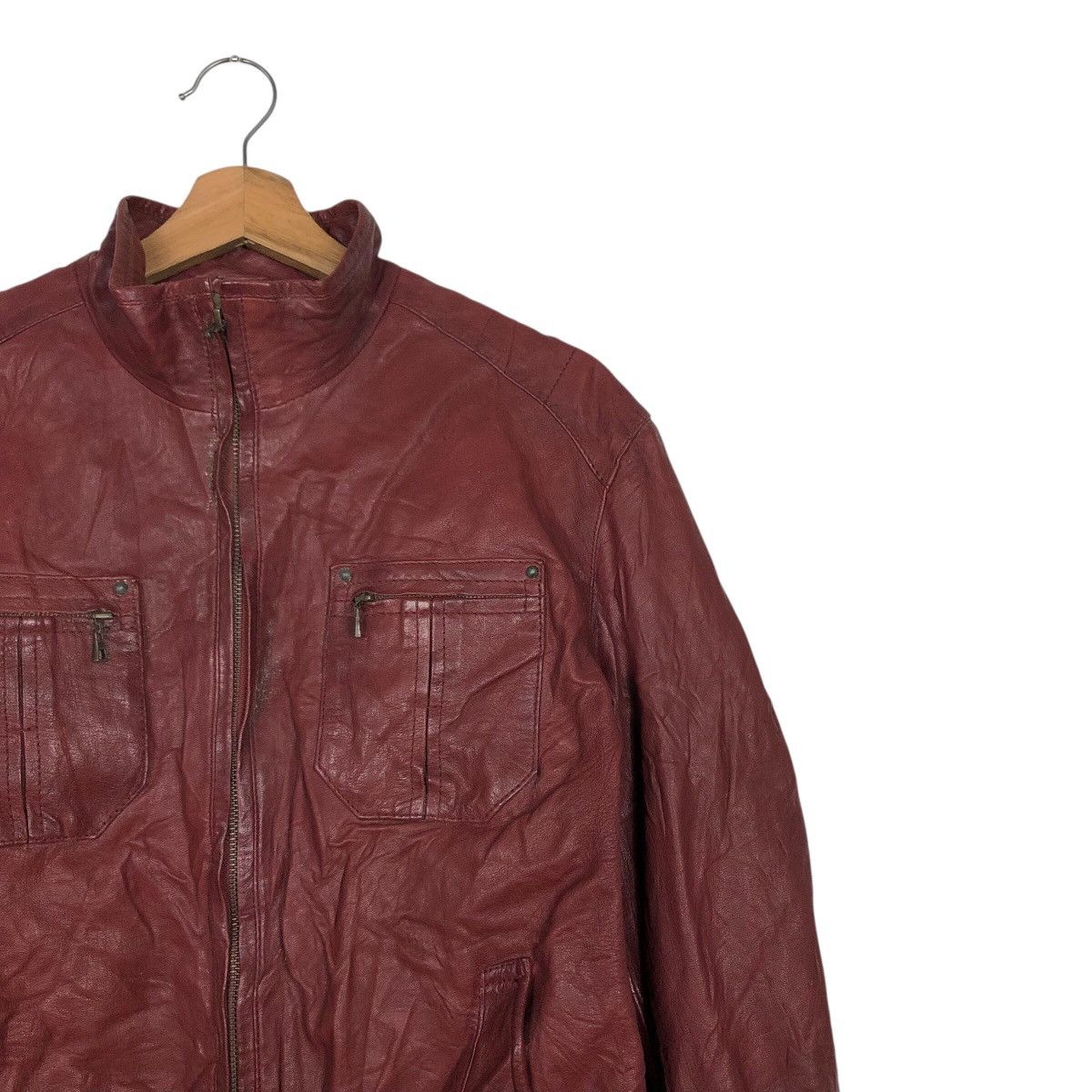 Japanese Brand 📌Vintage Biker Leather Jacket Santa Fe Bondage Issey Miyake Size US M / EU 48-50 / 2 - 7 Thumbnail