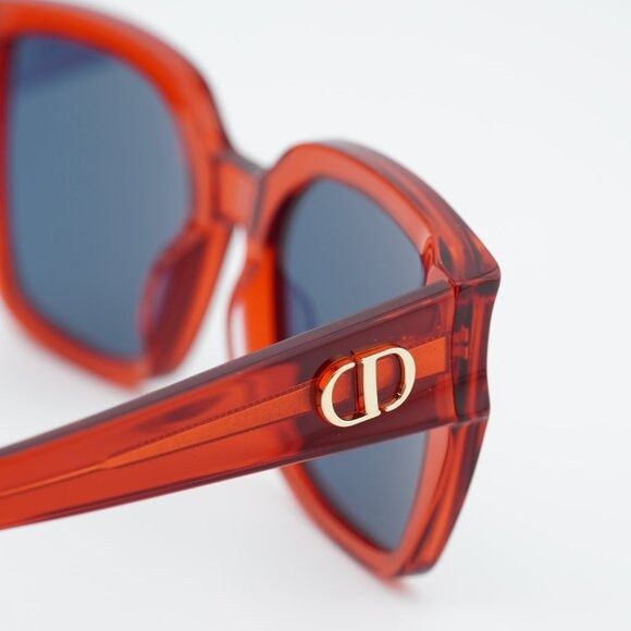 Dior Dior DIORGLOW S1I 35B0 Sunglasses Red Square Frame Size ONE SIZE - 2 Thumbnail