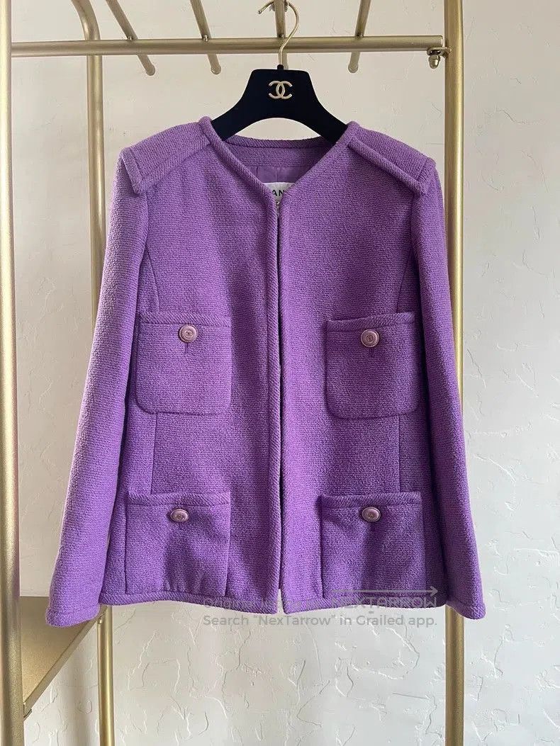Chanel Chanel 2020 Resort Purple Four-Pocket Jacket. Size US S / EU 44-46 / 1 - 1 Thumbnail