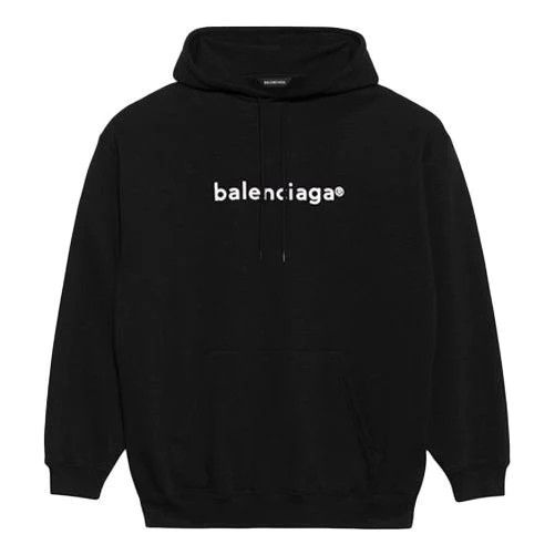 image of Balenciaga O1In1G0324 New Copyright Medium Fit Hoodie In Black, Men's (Size XL)