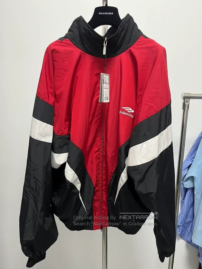 Balenciaga Balenciaga Black and Red 3B Color-Blocked Zip-Up Stand-Up Size US S / EU 44-46 / 1 - 1 Thumbnail