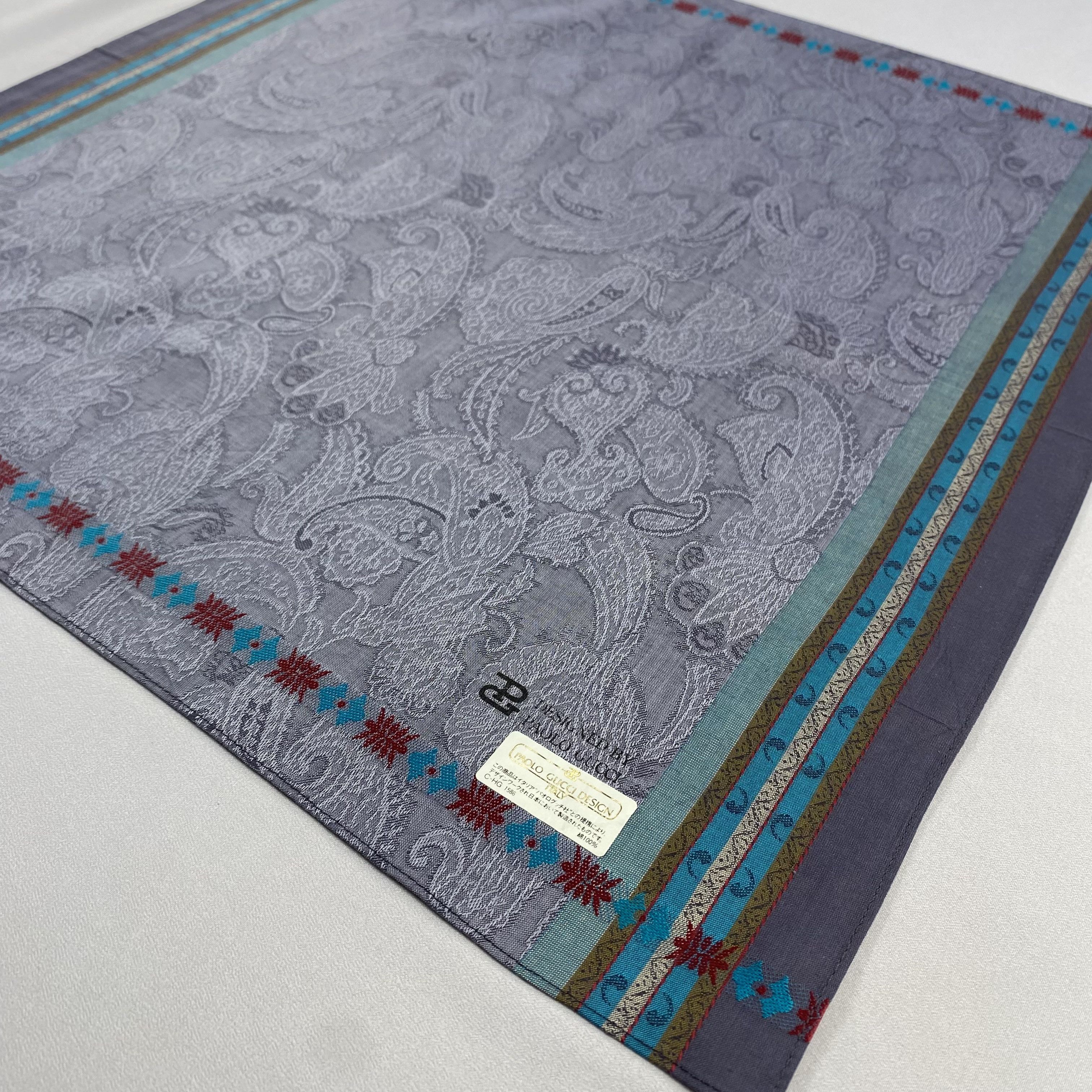 Paolo Gucci × Vintage NWT Paolo Gucci Neckerchief / Bandana / Handkerchief-P712 Size ONE SIZE - 2 Thumbnail