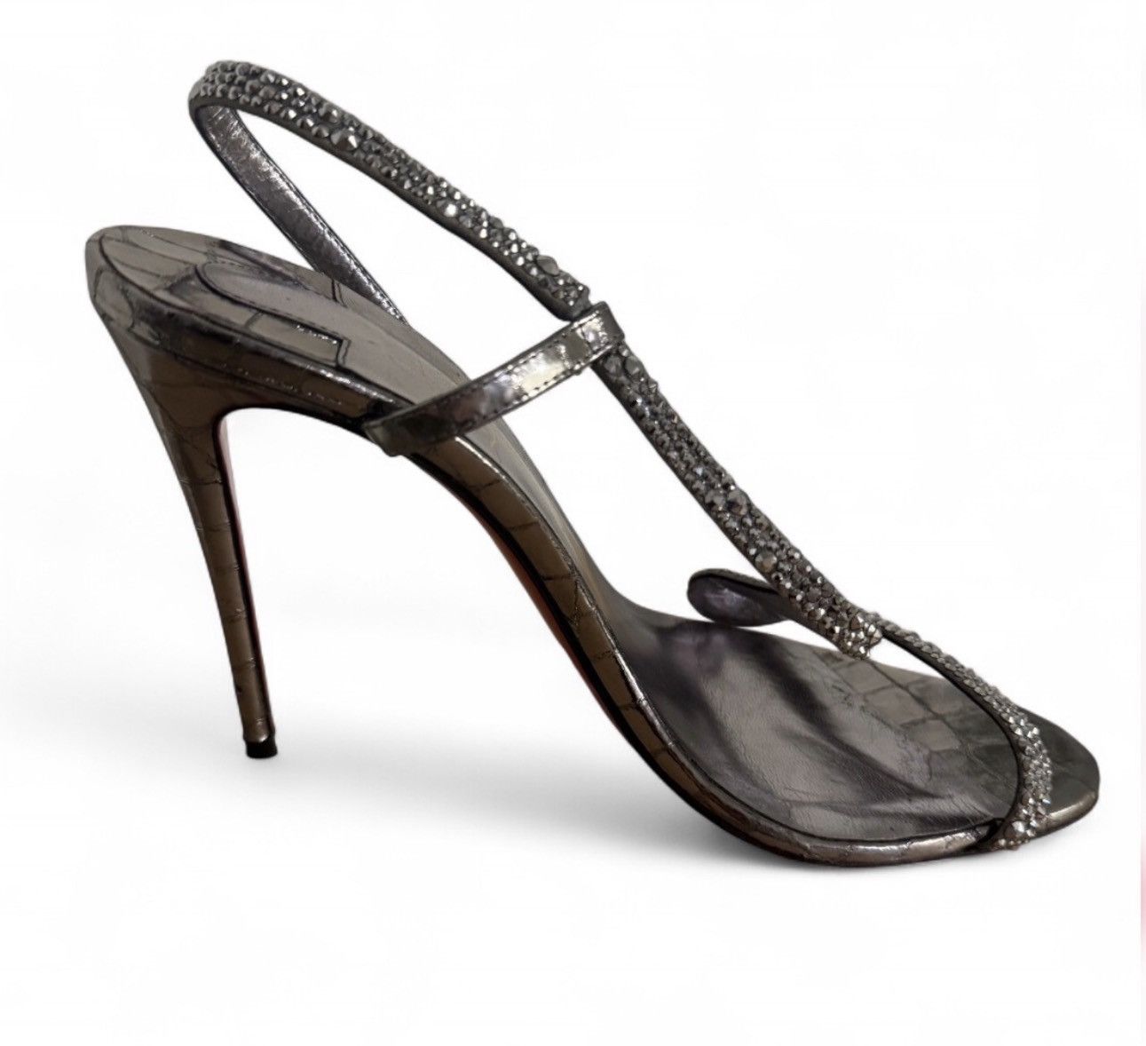 Christian Louboutin Christian Louboutin Rhinestone Metallic Heel Sandals Size US 8.5 / IT 38.5 - 8 Thumbnail
