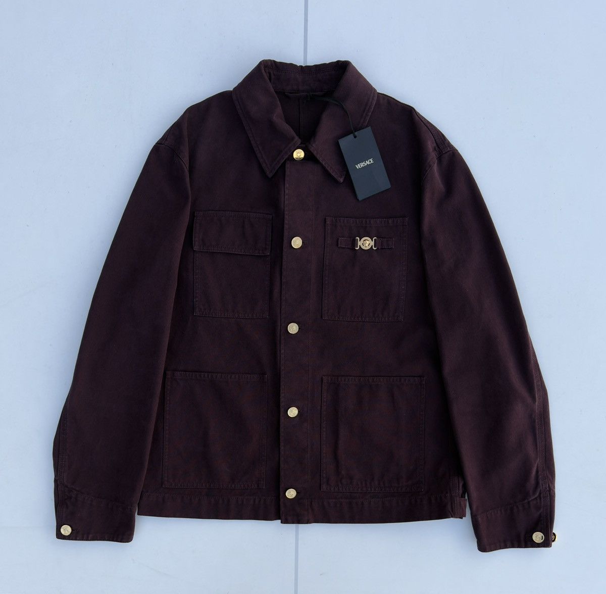 Versace Versace Overdyed Carpenter Jacket – Heavy Cotton Canvas Size US L / EU 52-54 / 3 - 1 Thumbnail