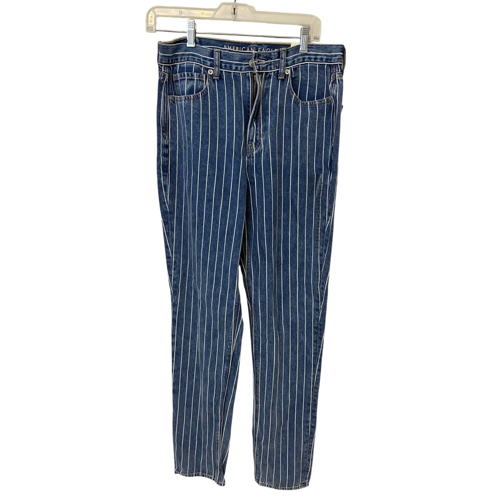 American Eagle Outfitters American Eagle Jeans 6 Medium Wash Pinstripe HighRise NEW Size 28" / US 6 / IT 42 - 1 Thumbnail