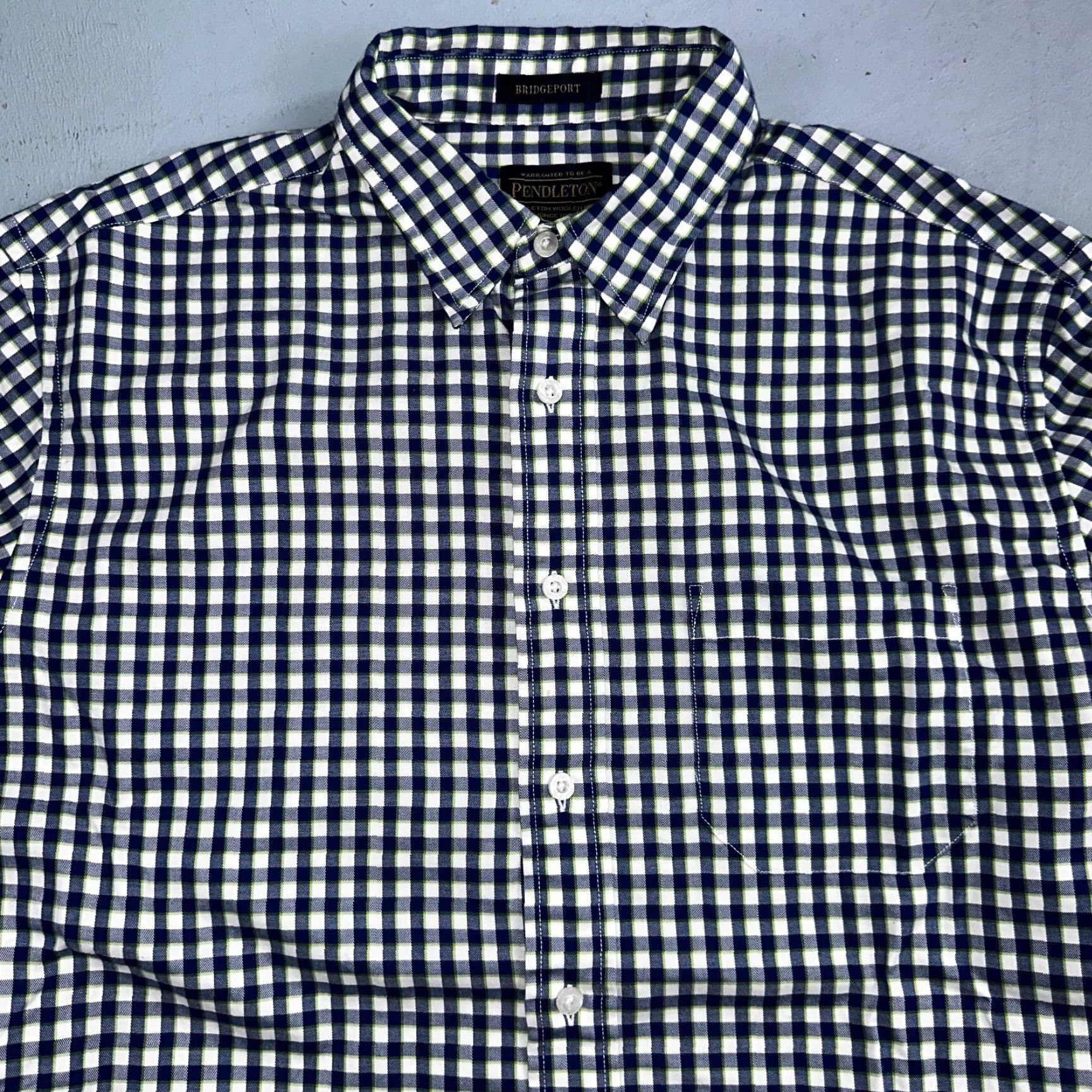 Pendleton Pendleton Bridgeport Shirt Men's Size L Blue Lime Check Long Sleeve Button Down Size US L / EU 52-54 / 3 - 2 Thumbnail