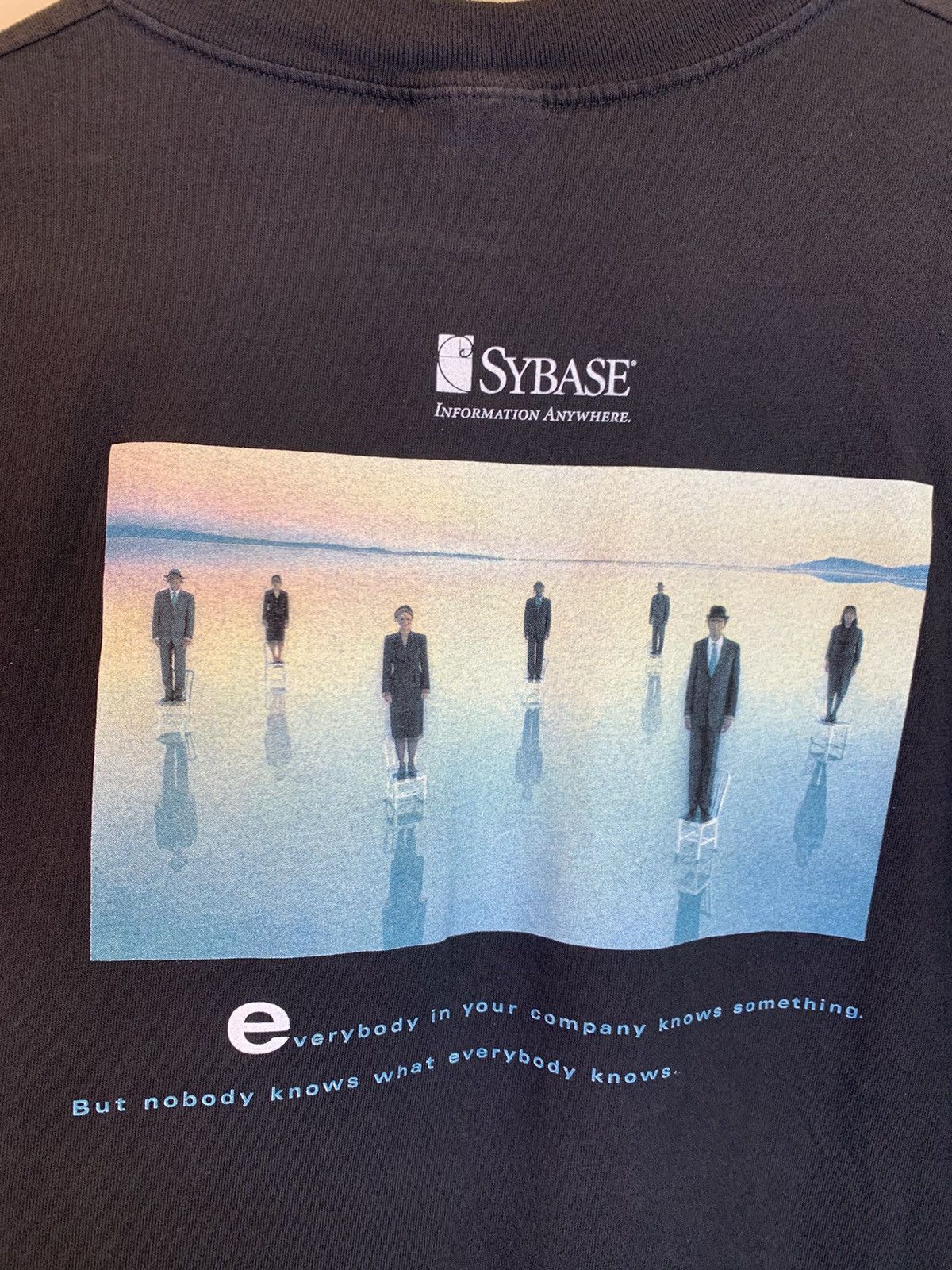 Vintage *RARE* Vintage 90s Sybase EP Tech Software Art Promo T-Shirt Size US XL / EU 56 / 4 - 3 Thumbnail