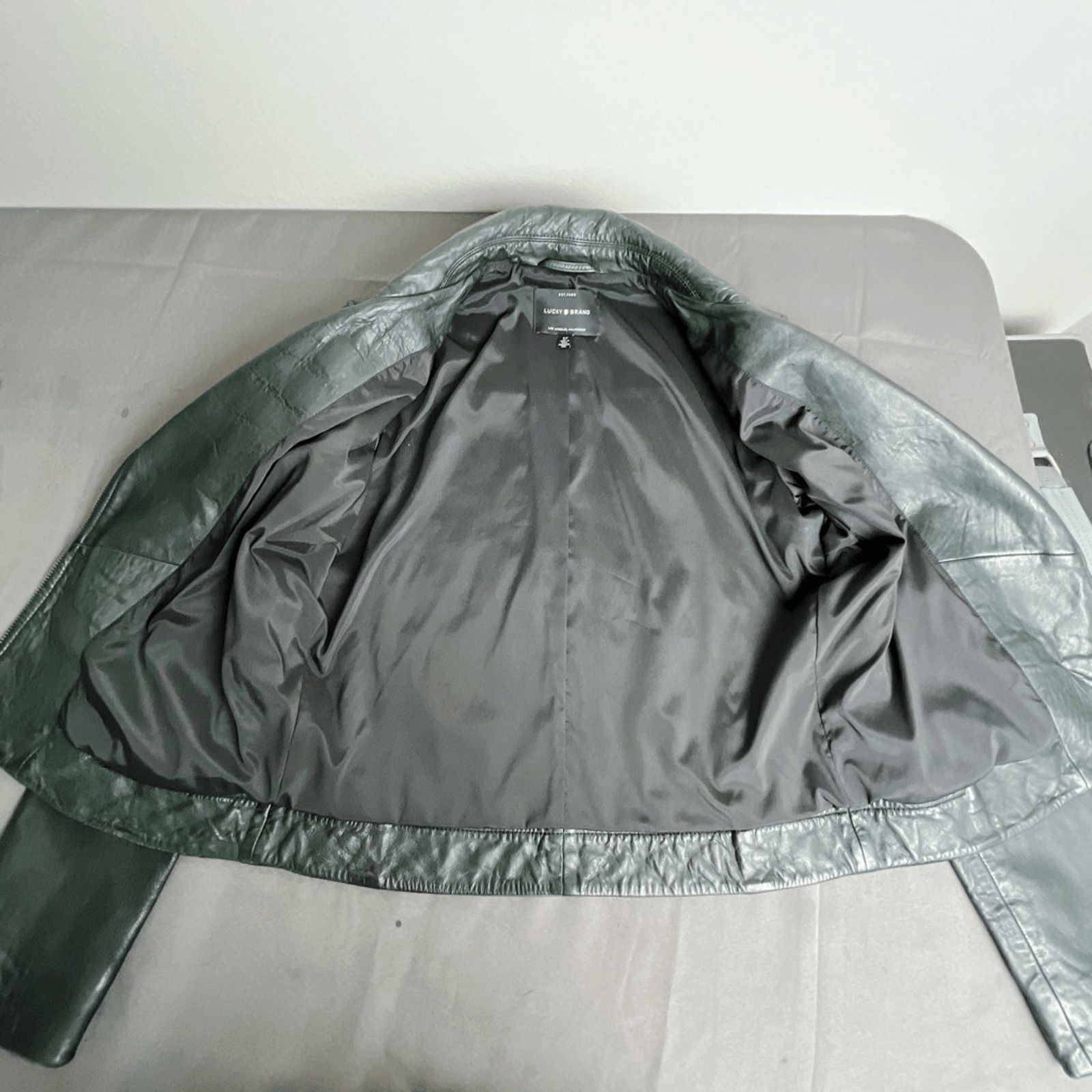 Lucky Brand Lucky Brand Pin Dot Genuine Lamb Leather Moto Jacket Black S Size S / US 4 / IT 40 - 7 Thumbnail