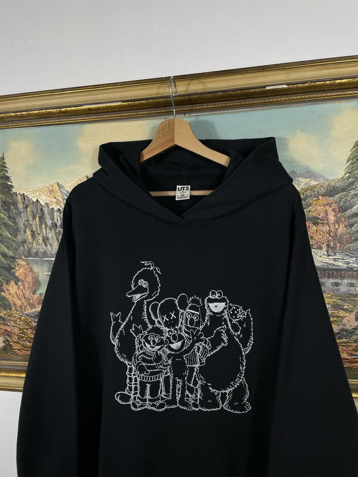 Japanese Brand × Kaws × Uniqlo Kaws x Uniqlo Sesame Street Hoodie Japanese Baggy Loose Size US XL / EU 56 / 4 - 5 Thumbnail