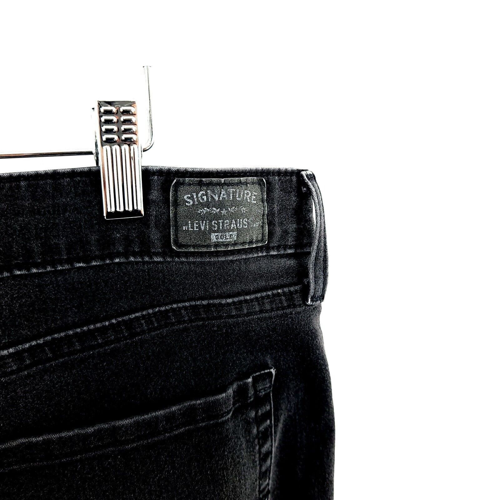 Levi's Levi's Signature Totally Shaping Straight Denim Black Jeans Size 36" / US 14 / IT 50 - 4 Thumbnail