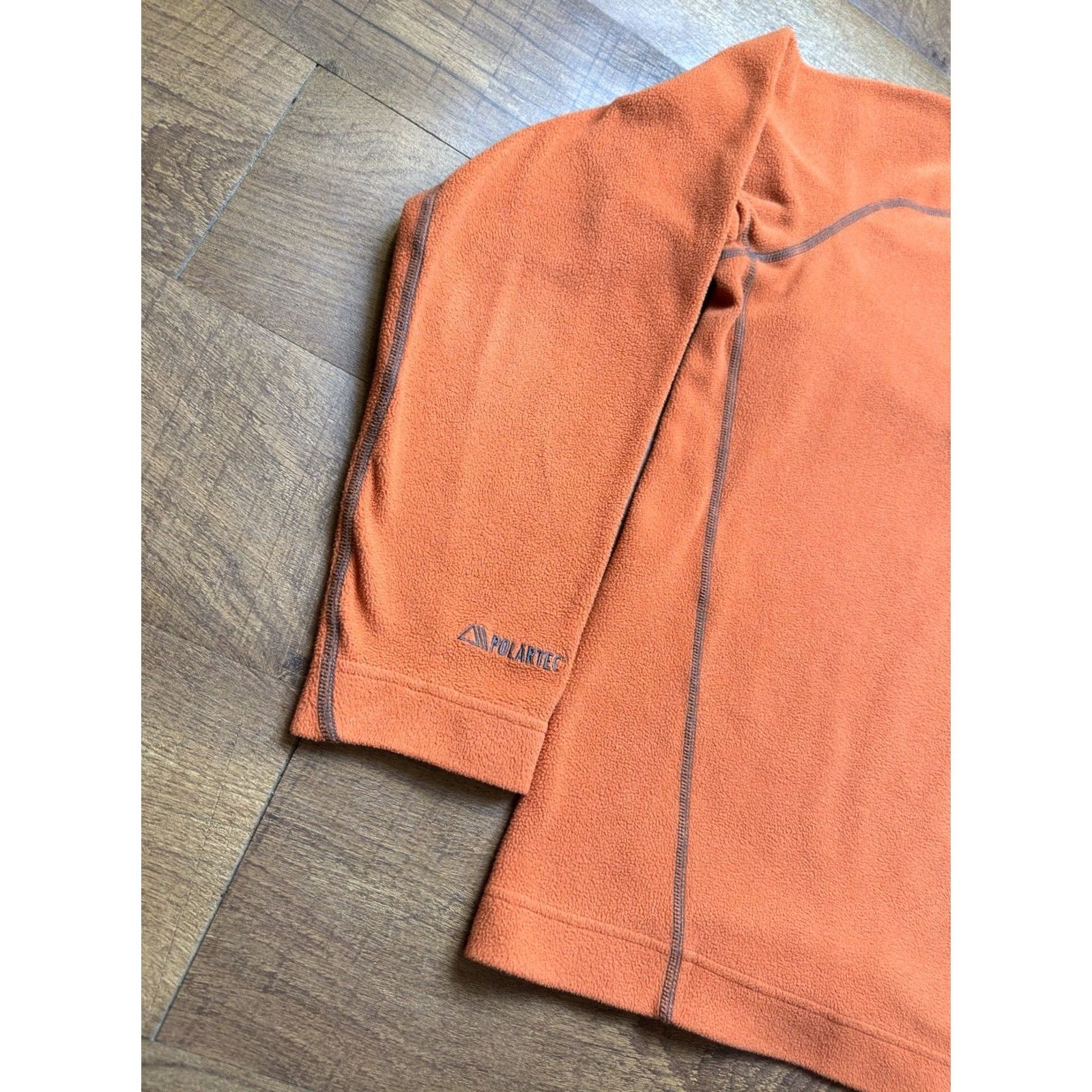 Mountain Hardwear Mountain Hardwear Men L Orange Fleece 1/4 Zip Pullover Polartec Lightweight Shirt Adult Large Orange Logo Pattern 90s Hunting Outdoor Travel Mens Size US L / EU 52-54 / 3 - 4 Thumbnail