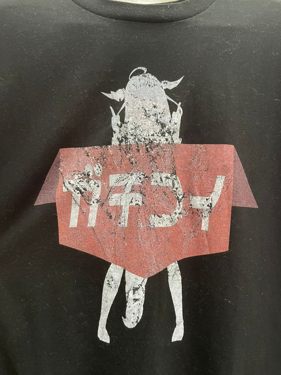 Vintage B29-03 VINTAGE ANIME LADY GIRL black shirt Size US L / EU 52-54 / 3 - 8 Thumbnail