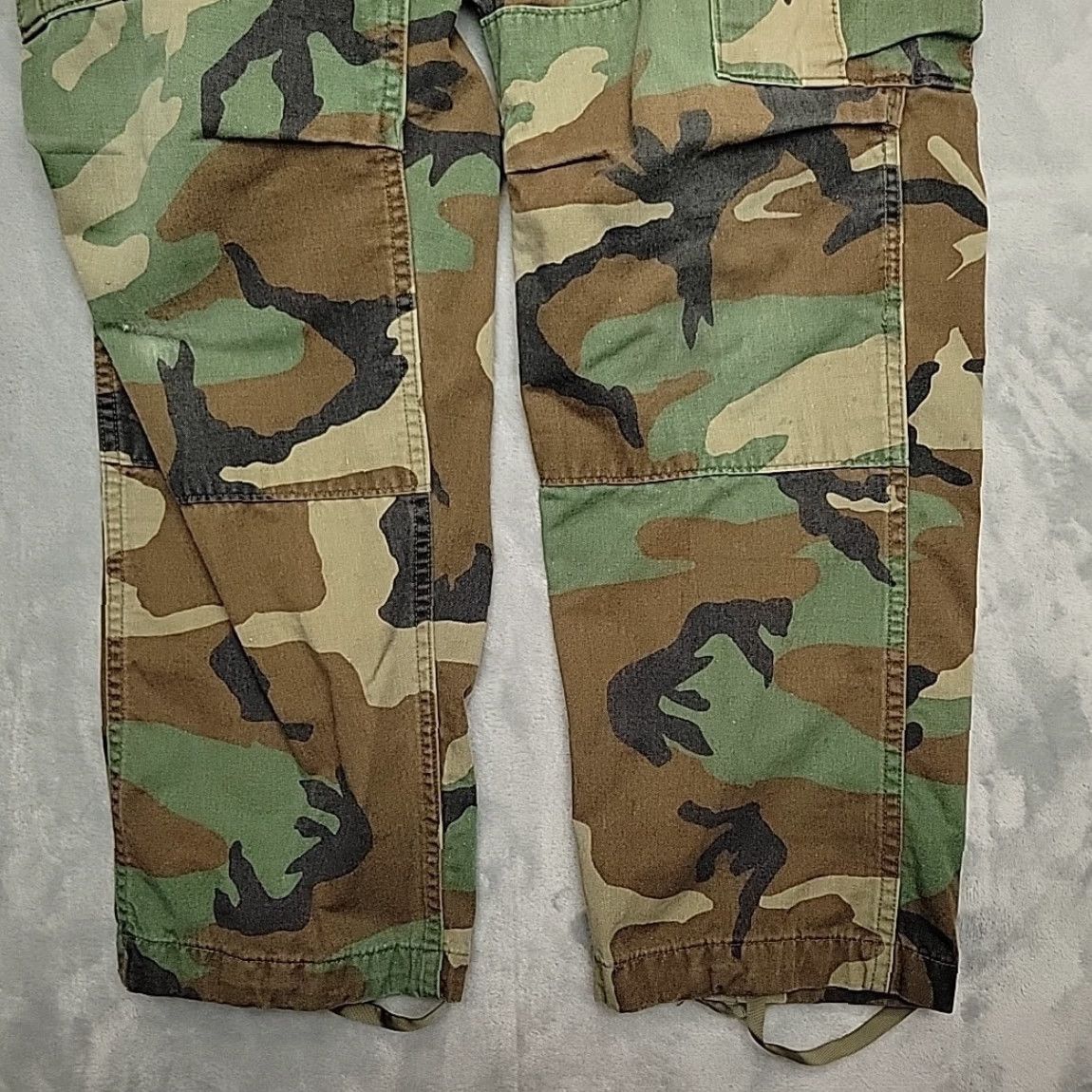 Vintage USGI Woodland Camo Pants Mens Small Short 30x29 BDU Combat Trousers 90s Grunge Size US 30 / EU 46 - 2 Thumbnail