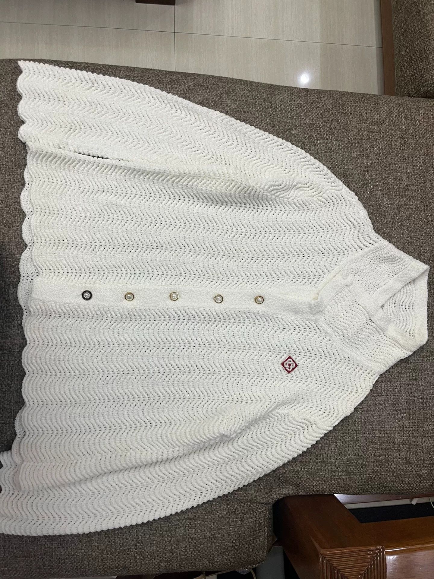 Casablanca Casablanca White Knit Sweater Size XXL / US 16-18 / IT 52-54 - 1 Thumbnail