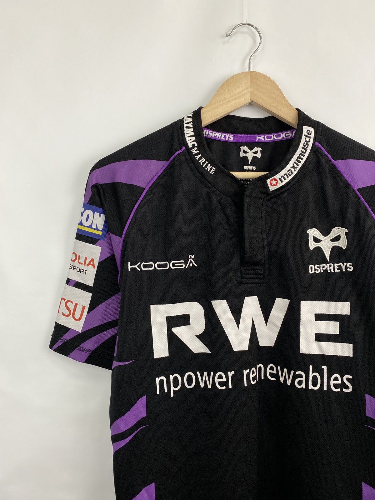 Man Made In Australia Ospreys Rugby Union 2009/2010 Kooga Black Home Jersey Rare Size US M / EU 48-50 / 2 - 2 Thumbnail