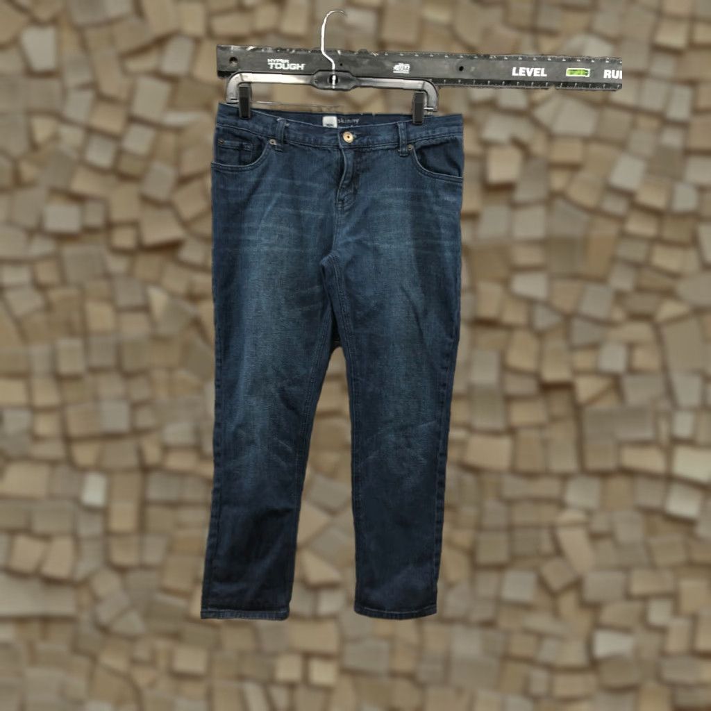 Mossimo Mossimo Skinny Boyfriend Jeans Size 6 Womens Mid Rise Dark Wash Blue Denim Jeans Size 28" / US 6 / IT 42 - 1 Thumbnail