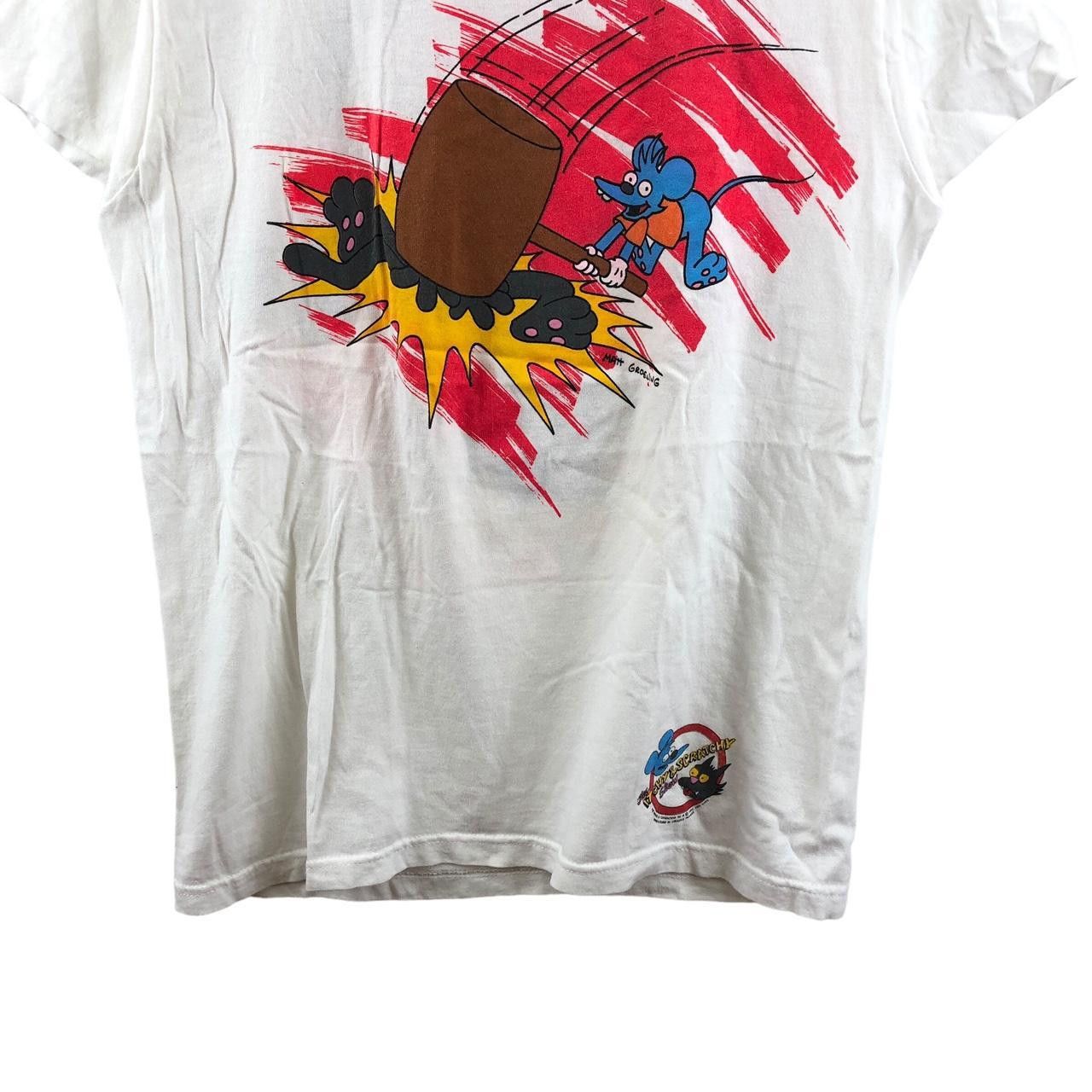 Vintage Vintage THE SIMPSONS Itchy & Scratchy Tee Shirt Krusty Clown Size M / US 6-8 / IT 42-44 - 4 Thumbnail