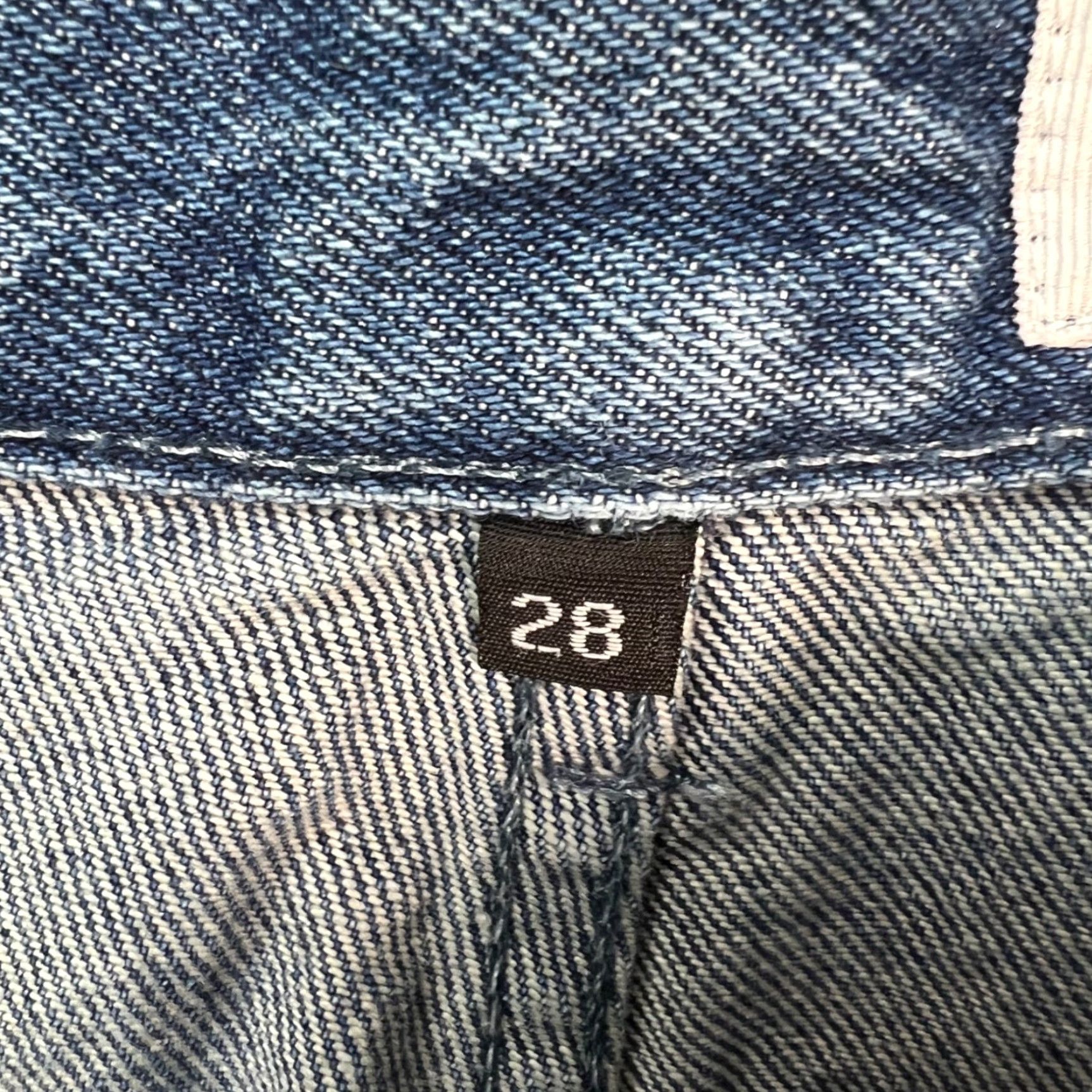 Denime Ch. Chapter Womens Jeans 28 Blue High-Waisted Denim Tapered Leg Frayed Hem 5-Pocket Style Crop Vintage No Size 28" / US 6 / IT 42 - 4 Thumbnail