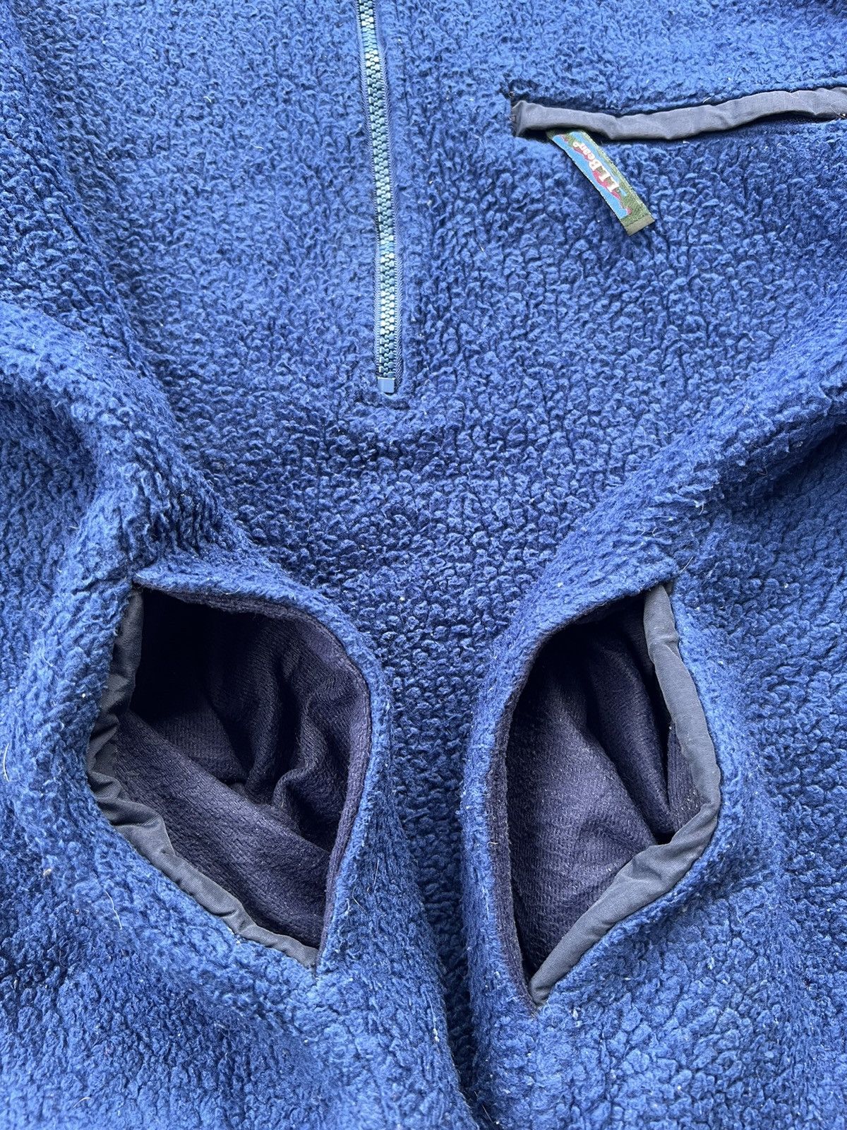 L.L. Bean × Vintage Vintage 80s L.L Bean Fleece Deep Pile Half Zipper Seeatshirt Size US XL / EU 56 / 4 - 5 Thumbnail