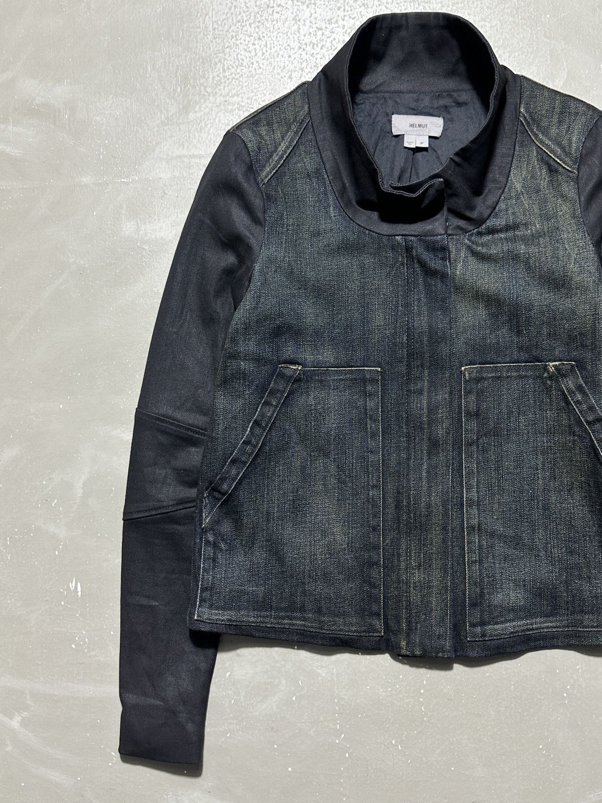 Helmut Lang Helmut Lang Dark Wash Funnel Neck Denim Jacket Size M / US 6-8 / IT 42-44 - 5 Thumbnail