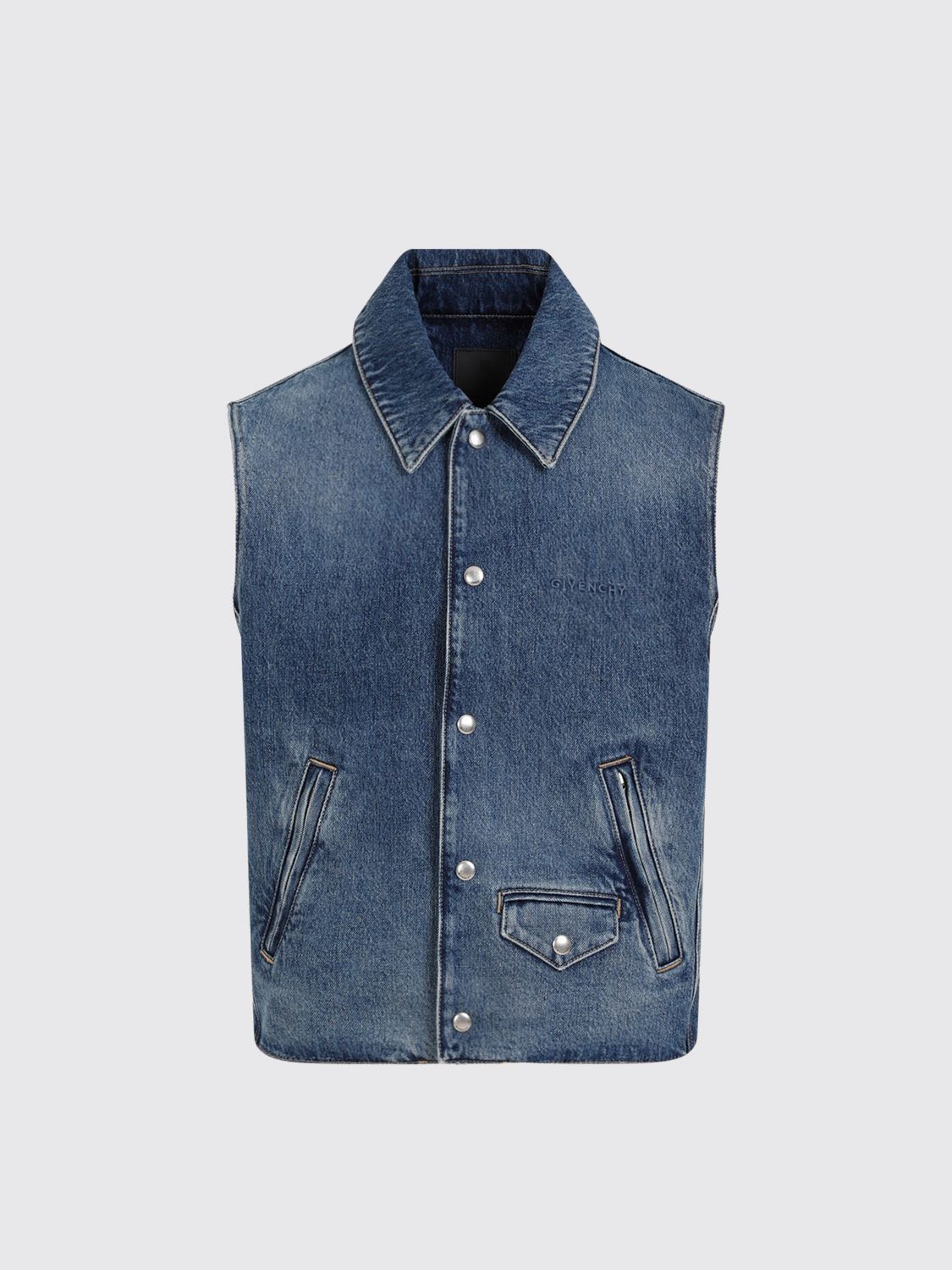 image of Givenchy Suit Vest Men Blue (Size Small)