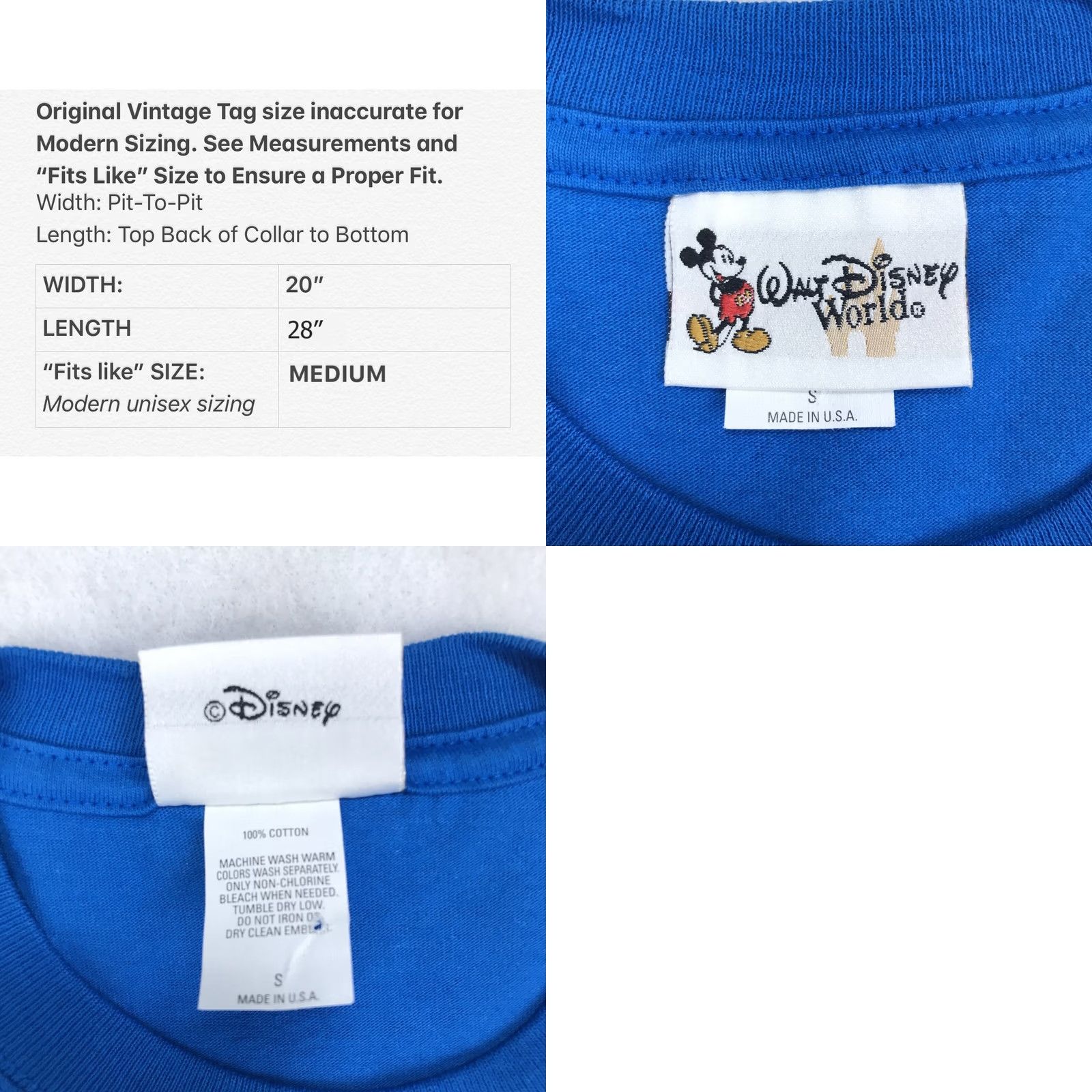 Disney VINTAGE Mickey Mouse ATHLETIC DEPT. T-Shirt Men M Blue 90s Cartoon Walt Disney World Mickey Womens/Mens Size US M / EU 48-50 / 2 - 8 Thumbnail