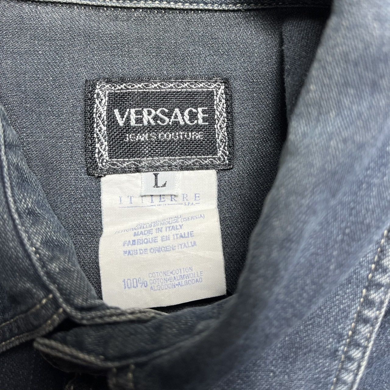Versace Jeans Couture Versace Jeans Couture Denim Shirt Size US L / EU 52-54 / 3 - 2 Thumbnail
