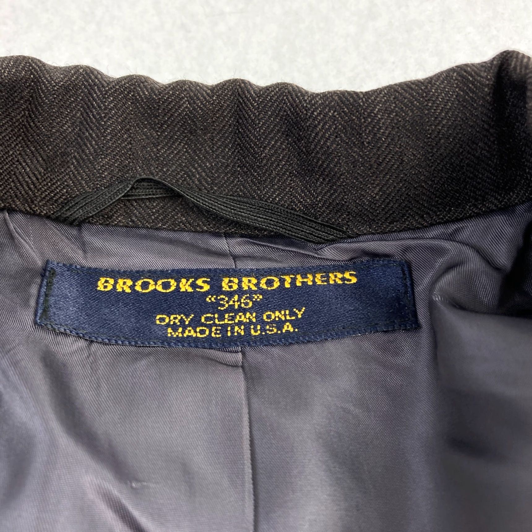 Brooks Brothers Brooks Brothers 346 Blazer Mens 40 Black Wool Lined 2 Button Jacket Coat Sport Coat Vintage No Size 40R - 6 Thumbnail
