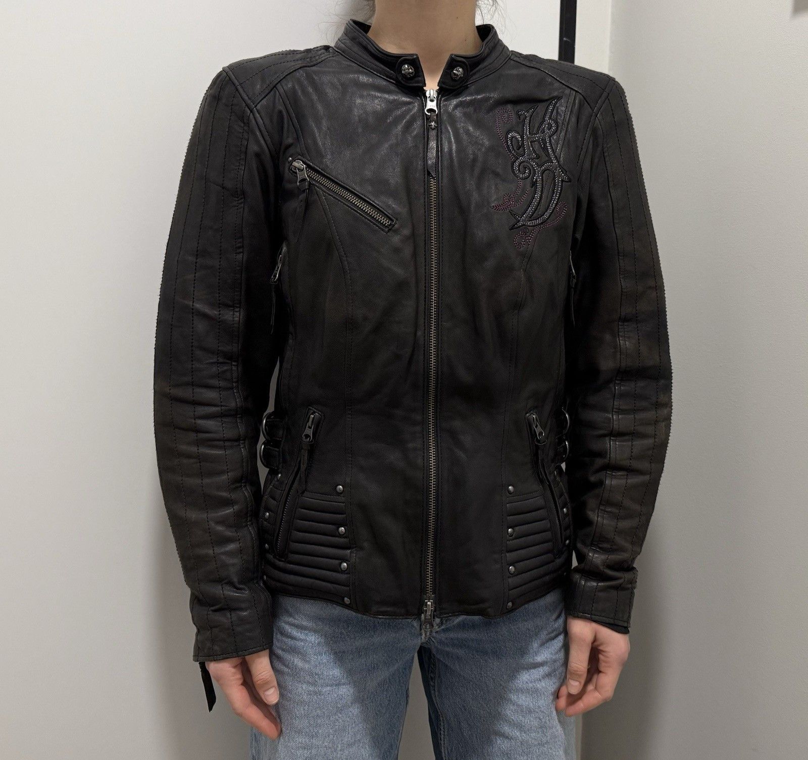 Harley Davidson DDP Harley Davidson Womens Leather Jacket size M Size M / US 6-8 / IT 42-44 - 1 Thumbnail