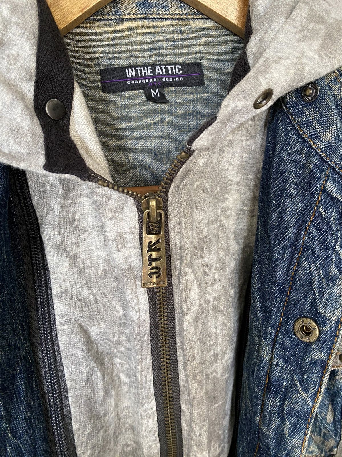 In The Attic Distressed mud wash zipper hoodie Punk button up Size US M / EU 48-50 / 2 - 15 Thumbnail