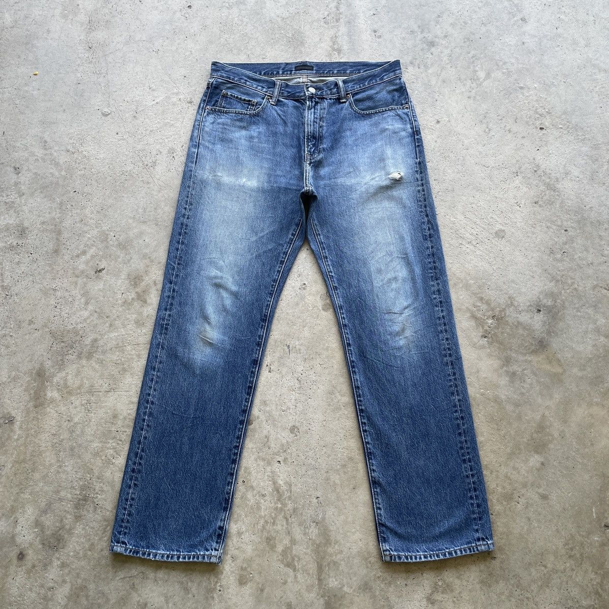 Japanese Brand Vintage Japanese Brand Jeans Faded Denim Pants W35x31 Size US 35 - 1 Thumbnail