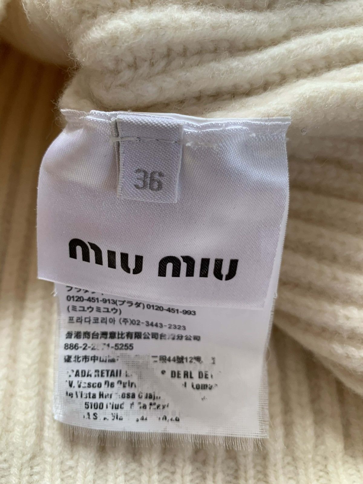 Miu Miu Miu Miu Wool Croptop Long Sleeve Shirt "Jewel Button" Size XS / US 0-2 / IT 36-38 - 4 Thumbnail