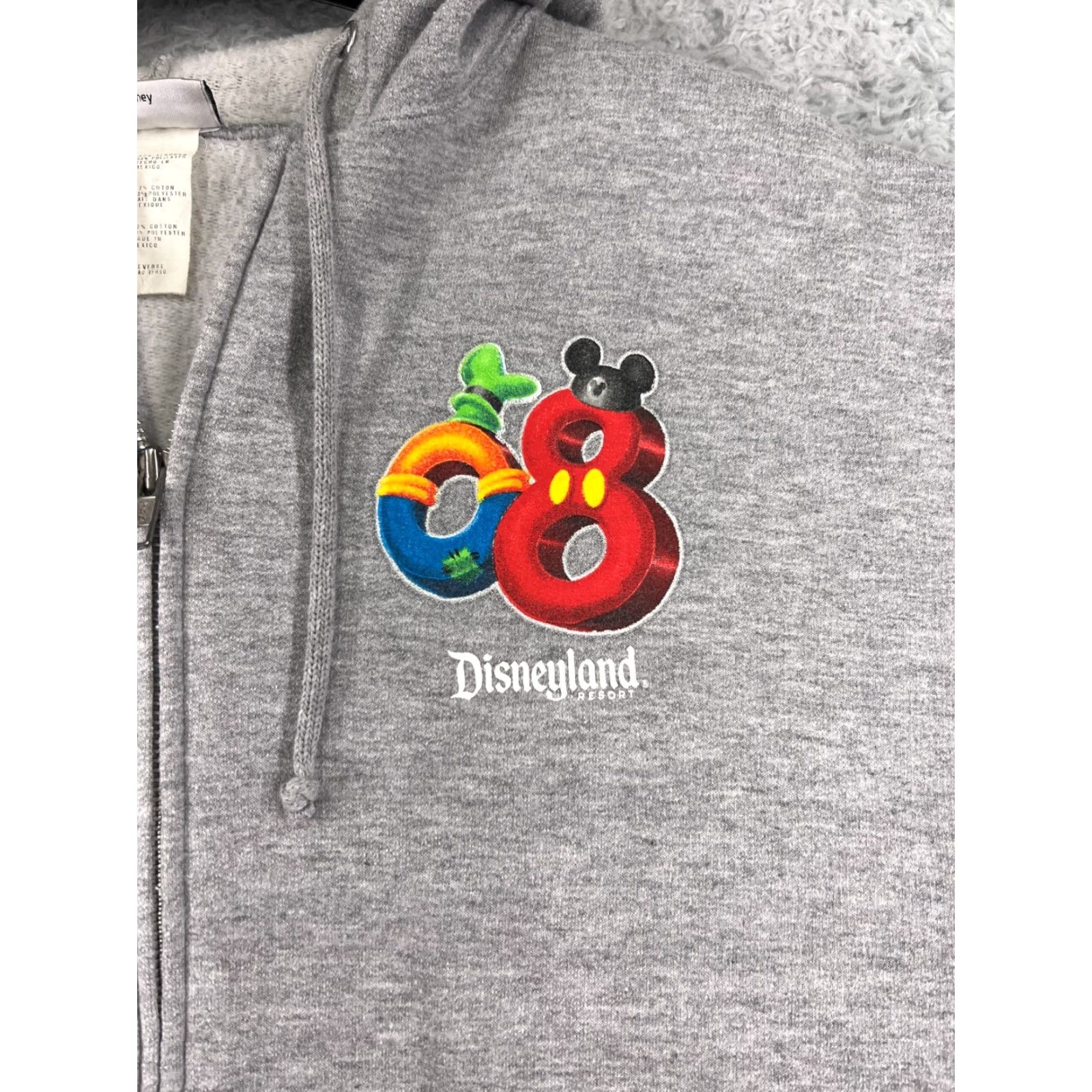 Disney Disney Hoodie Womens 2XL Gray Full Zip Pockets Mickey Donald Goofy Pluto Cartoon Logo Shirt History 2008 Resort Outdoors Mens Woman Girls Size XXL / US 16-18 / IT 52-54 - 7 Thumbnail
