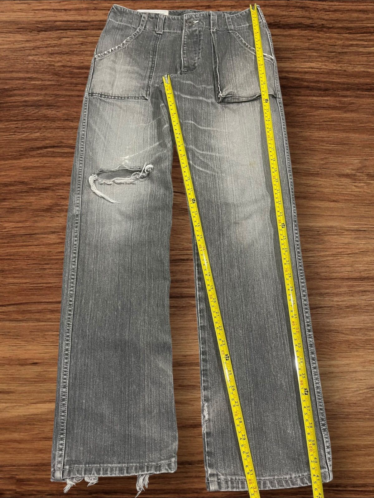 Johnbull Vintage Japanese John Bull Distressed Military Baker Jeans Size US 29 - 14 Thumbnail