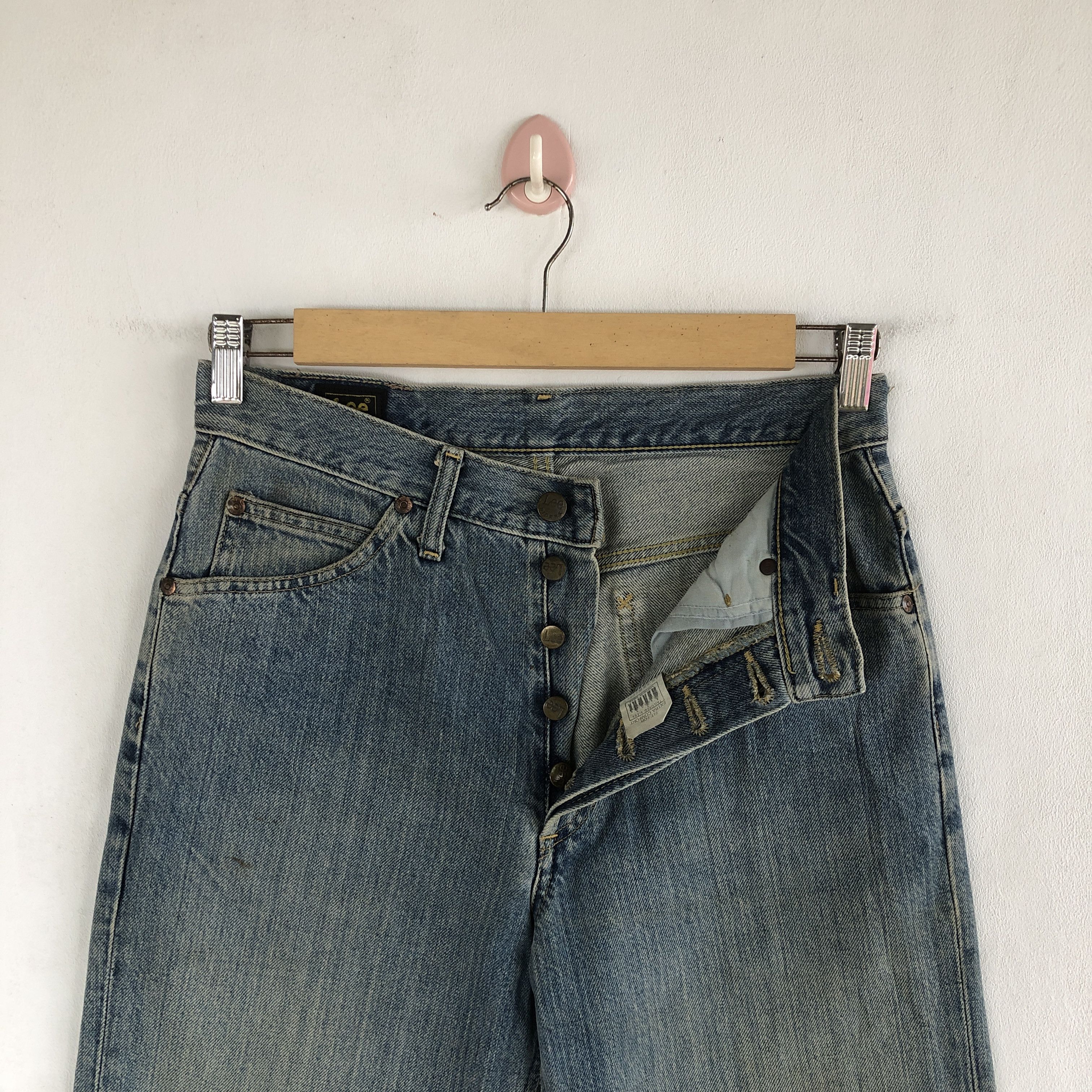 Lee Vintage 90s Lee Sanforized Jeans Lee Faded Light Wash Denim Size 28" / US 6 / IT 42 - 6 Thumbnail