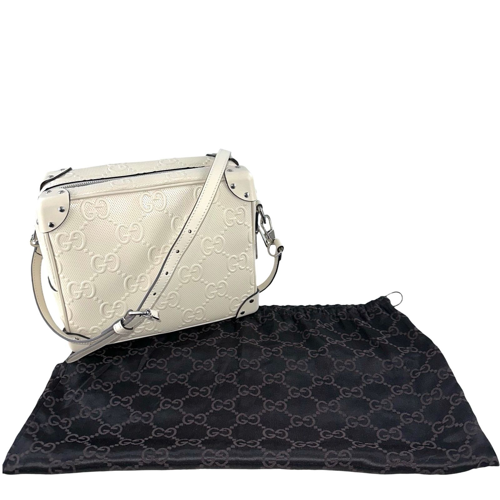 Gucci Gucci Ivory GG Embossed Shoulder Bag Size ONE SIZE - 2 Thumbnail