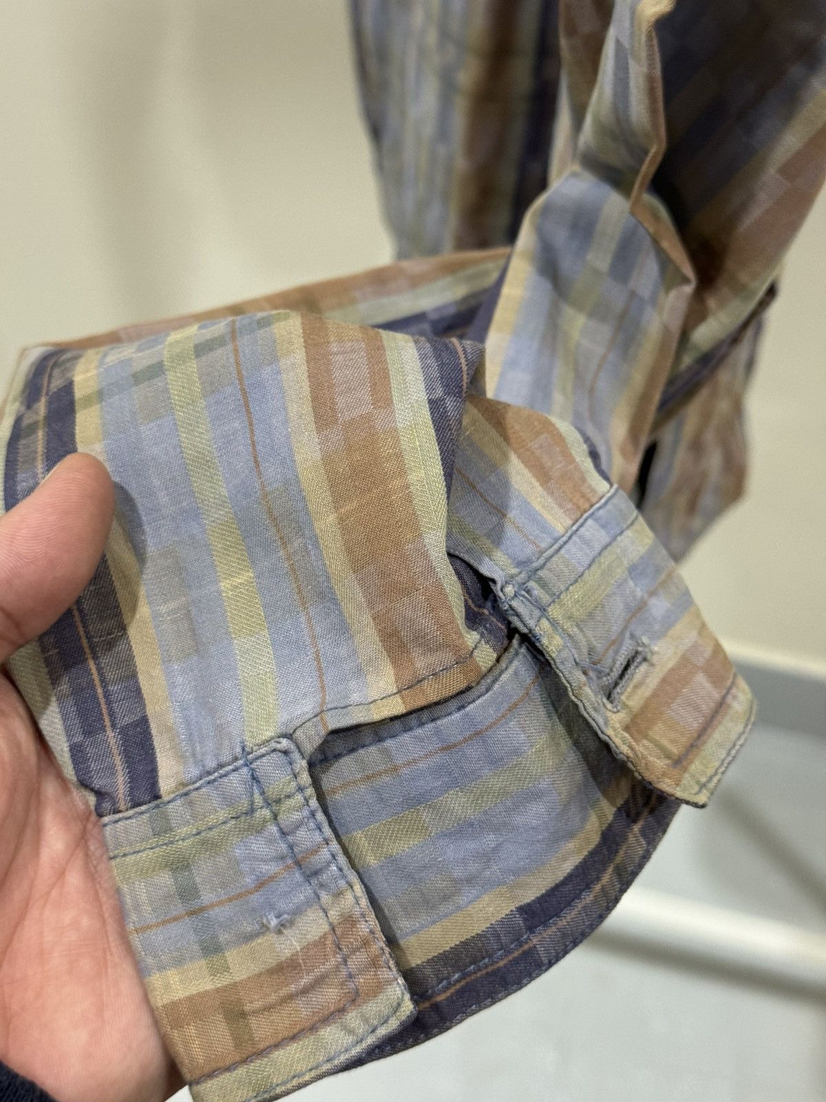 Vintage Balenciaga tartan windbreaker jacket
