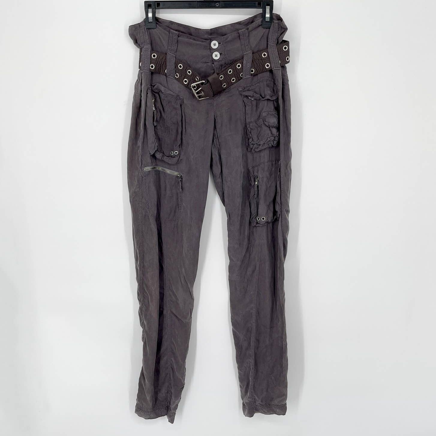 image of Pete & Greta By Johnny Was Y2K Cargo Pants New Size 2 Gray in Grey, Women's