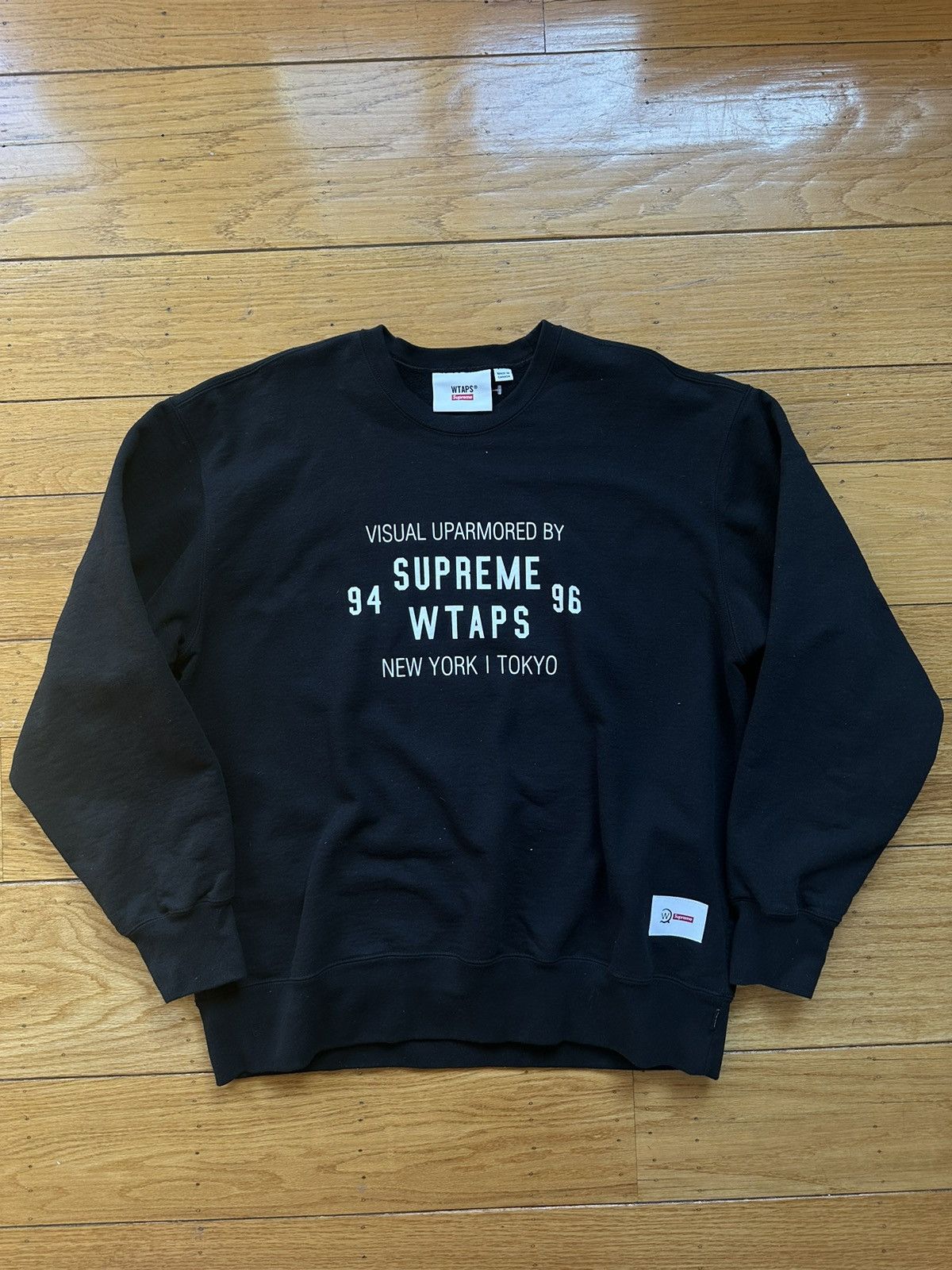 image of Supreme x Wtaps Crewneck XL in Black, Men's