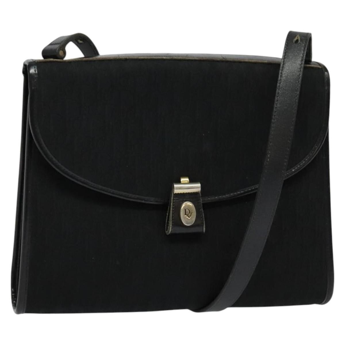 Dior DIOR Trotter Canvas Shoulder Bag Black Gold Size ONE SIZE - 1 Thumbnail