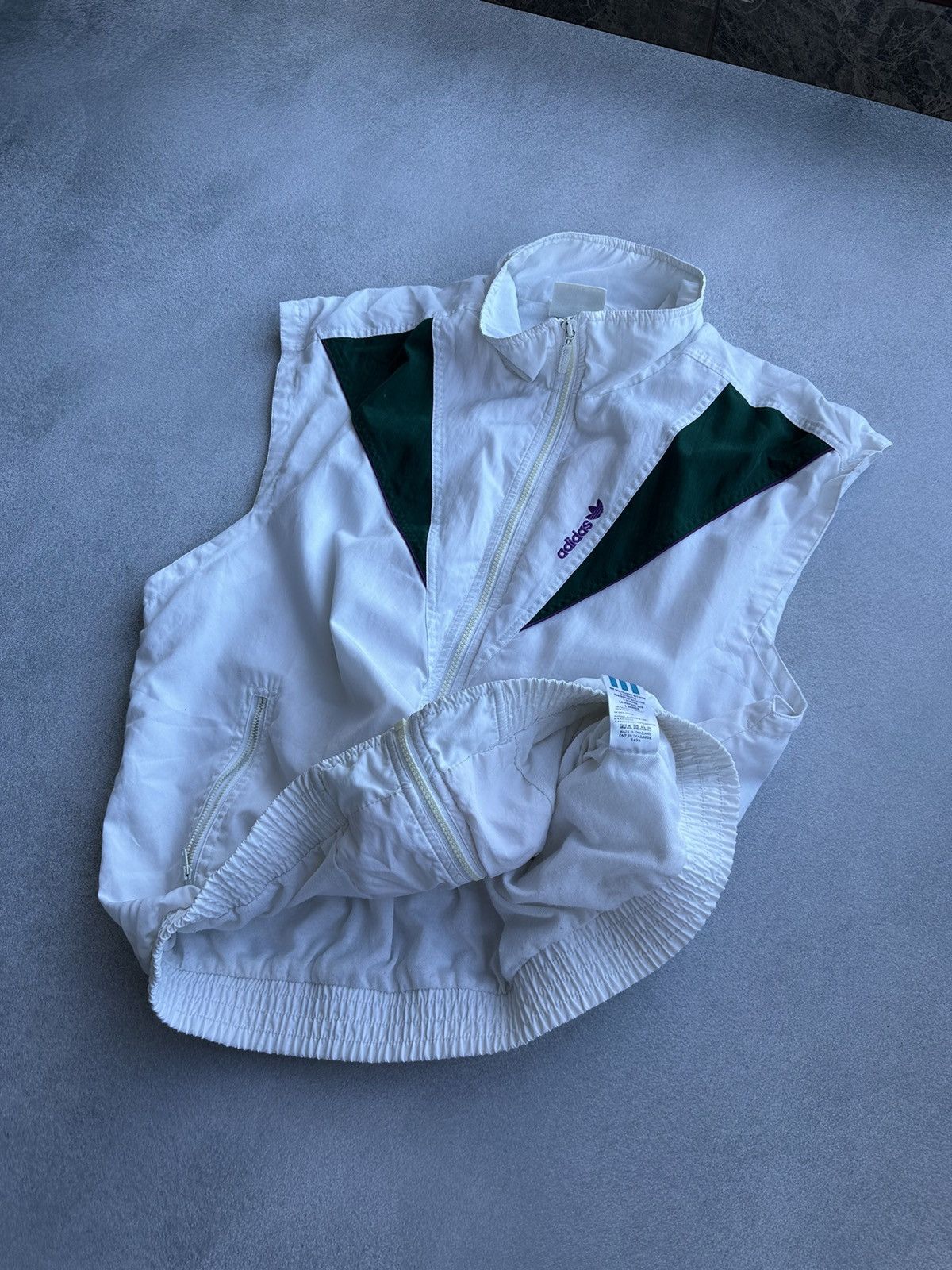 Adidas × Vintage Vintage Adidas 90s White Vest Size US XL / EU 56 / 4 - 10 Thumbnail
