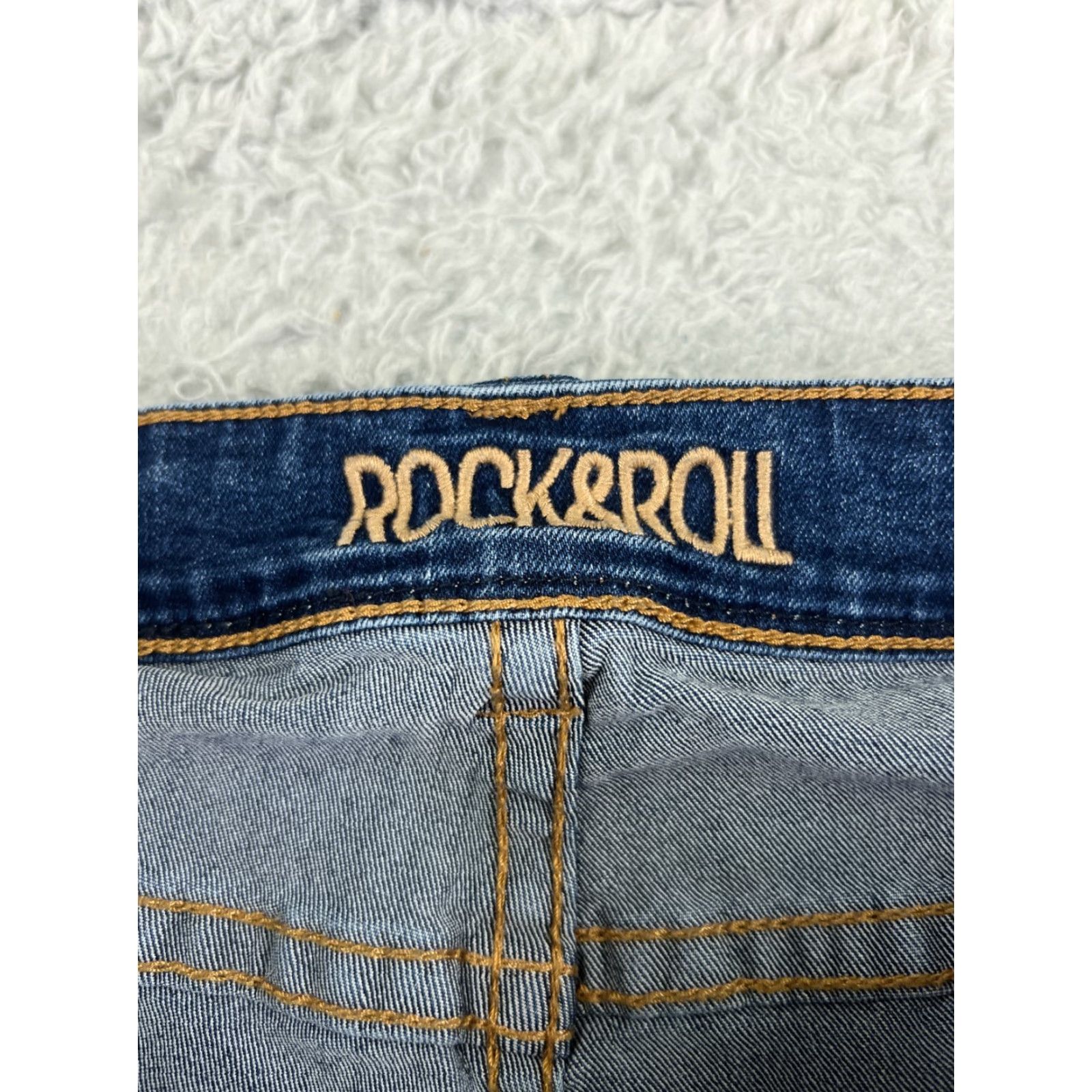 Denime VINTAGE Rock & Roll Cowgirl Jeans Women's Bootcut Stretch Denim Low Rise 28in Inseam Blue Size 32 Size 24" / US 00 / IT 34 - 6 Thumbnail
